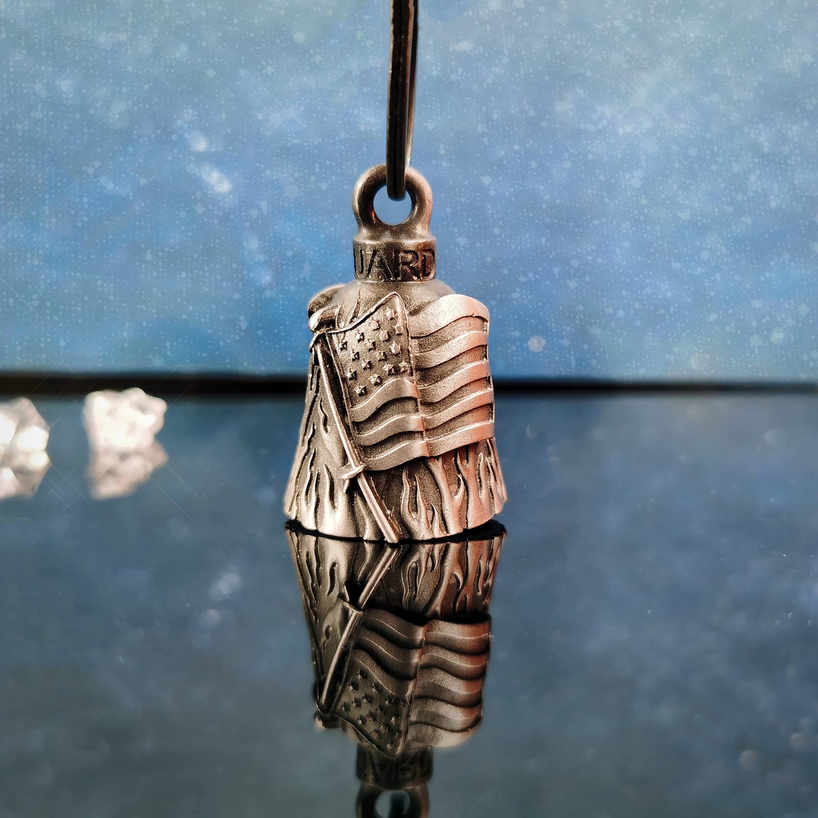 Motorcycle Bell With Hanger For Biker, Good Luck Biker Bells & Motorcycle Accessories, Key Chain With Delicate Luck Bell