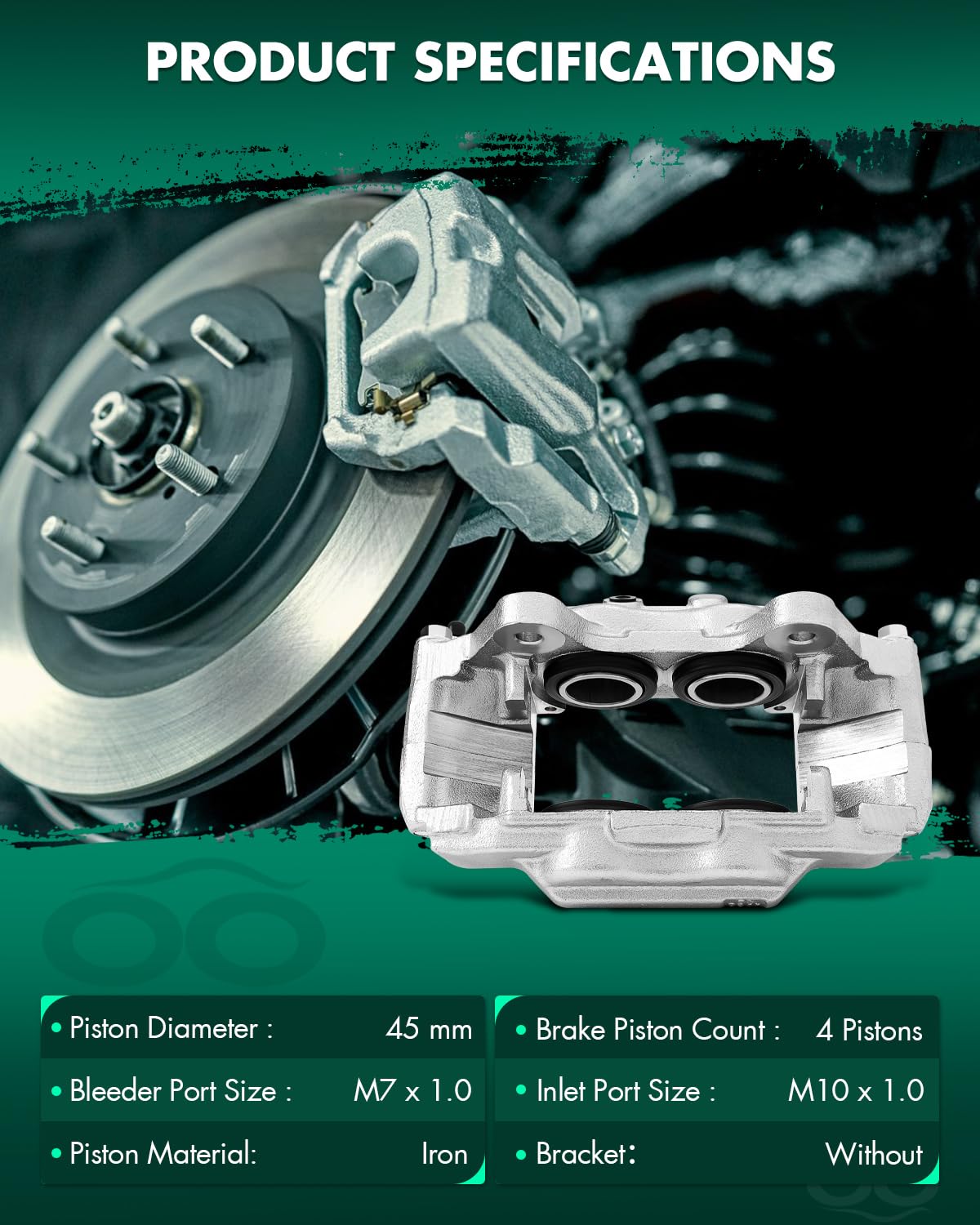 Scitoo 192712 Front Right Disc Brake Caliper Assembly Without Bracket For Toyota For 4Runner 2003-2005,For Toyota For Sequoia 20