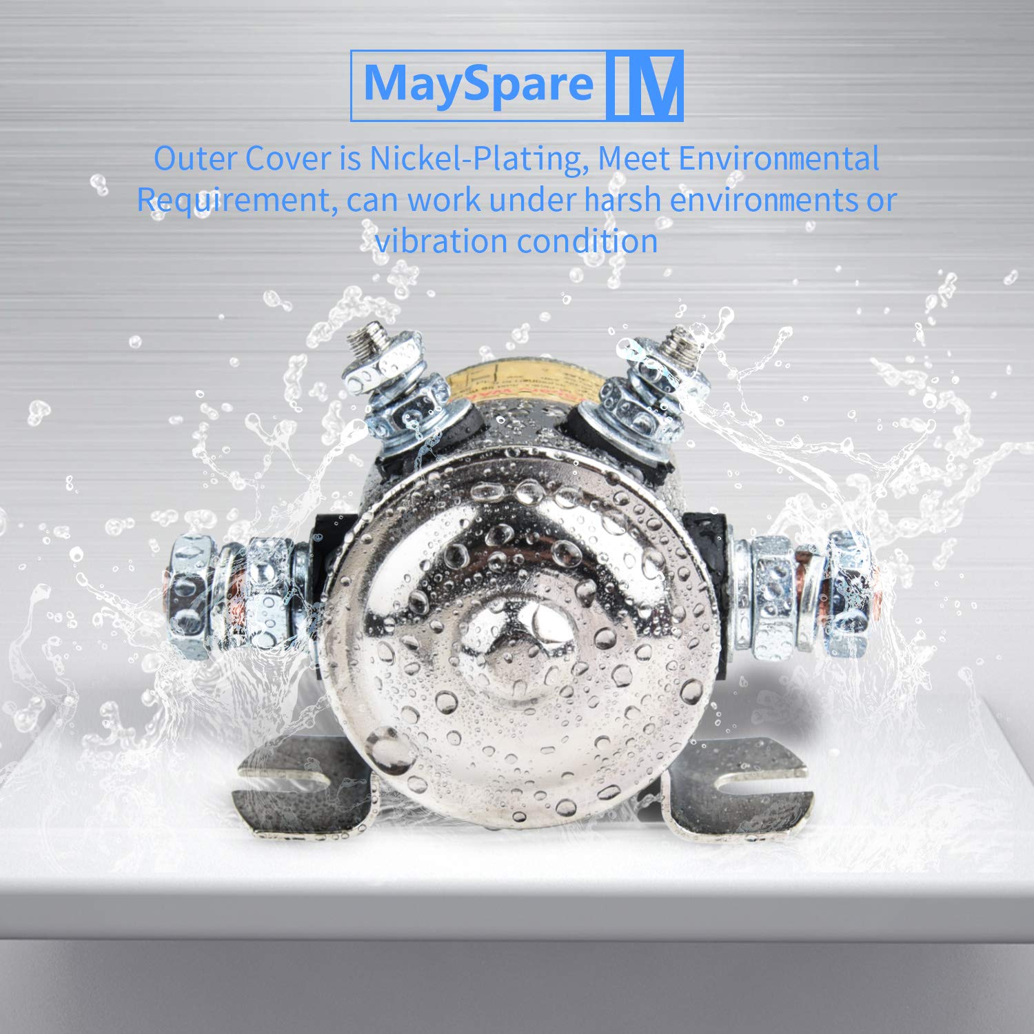 Max 300A Heavy Duty Solenoid Relay Nickel-Plating For Golf Carts, Winch, Marine In Rush 12Vdc