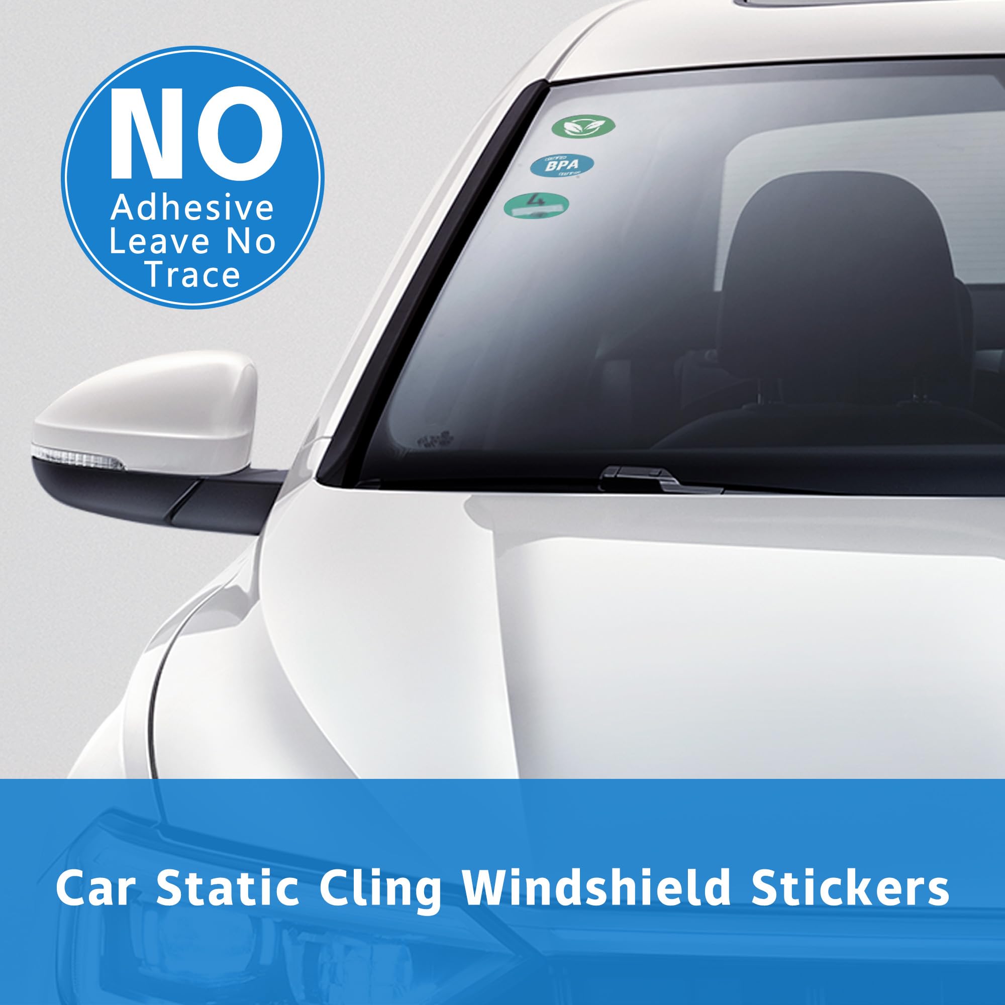 Windshield Sticker Applicator 5 Pack 5''X7'' Static Cling For Stickers Easy Application, Removal And Re-Application