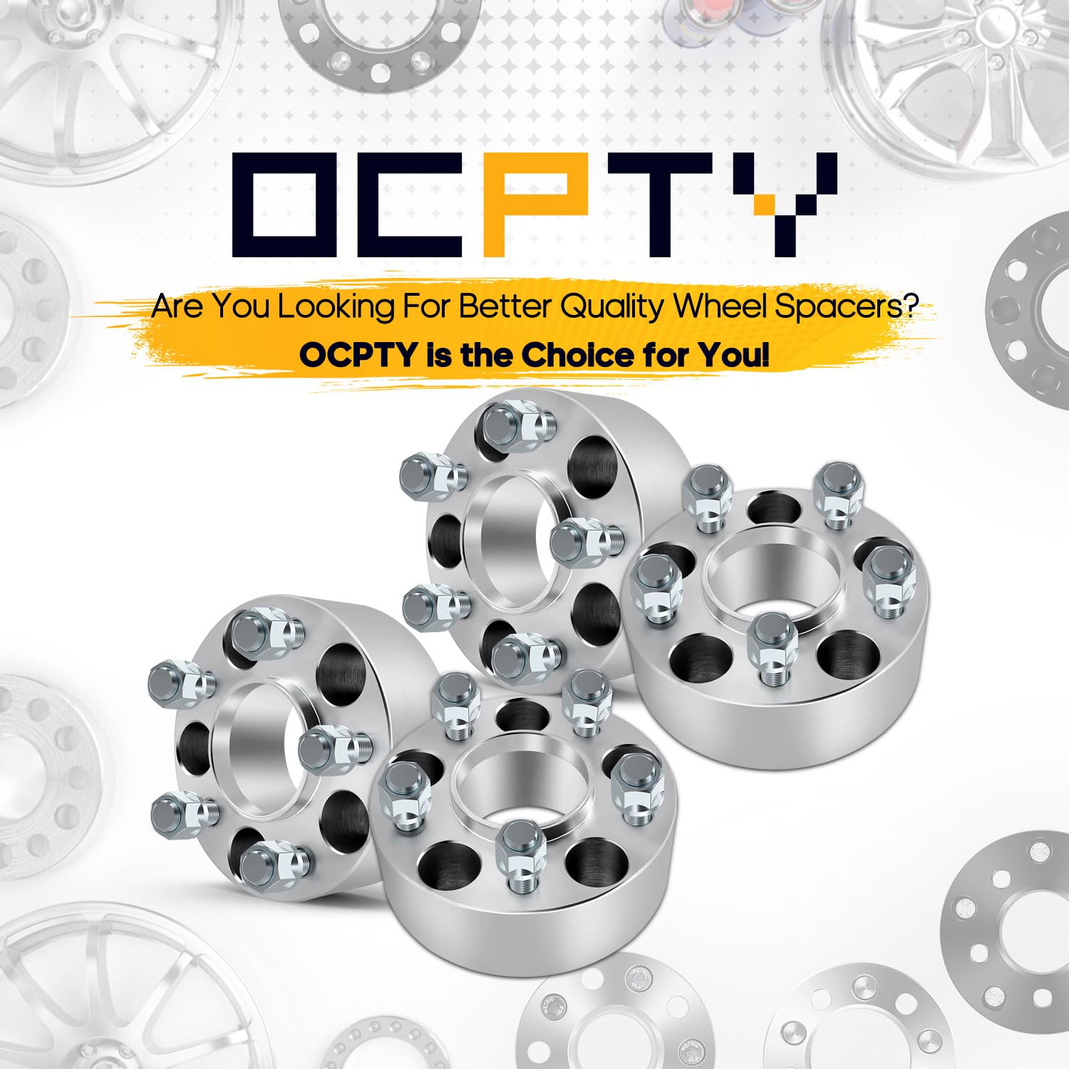 Ocpty 4Pcs 5X4.5 To 5X4.5 Wheel Spacers 2 Inch 1/2 Studs 70.5Mm Hub Bore Forged Hub Centric Wheel Spacers 5 Lug Fit For Aviator