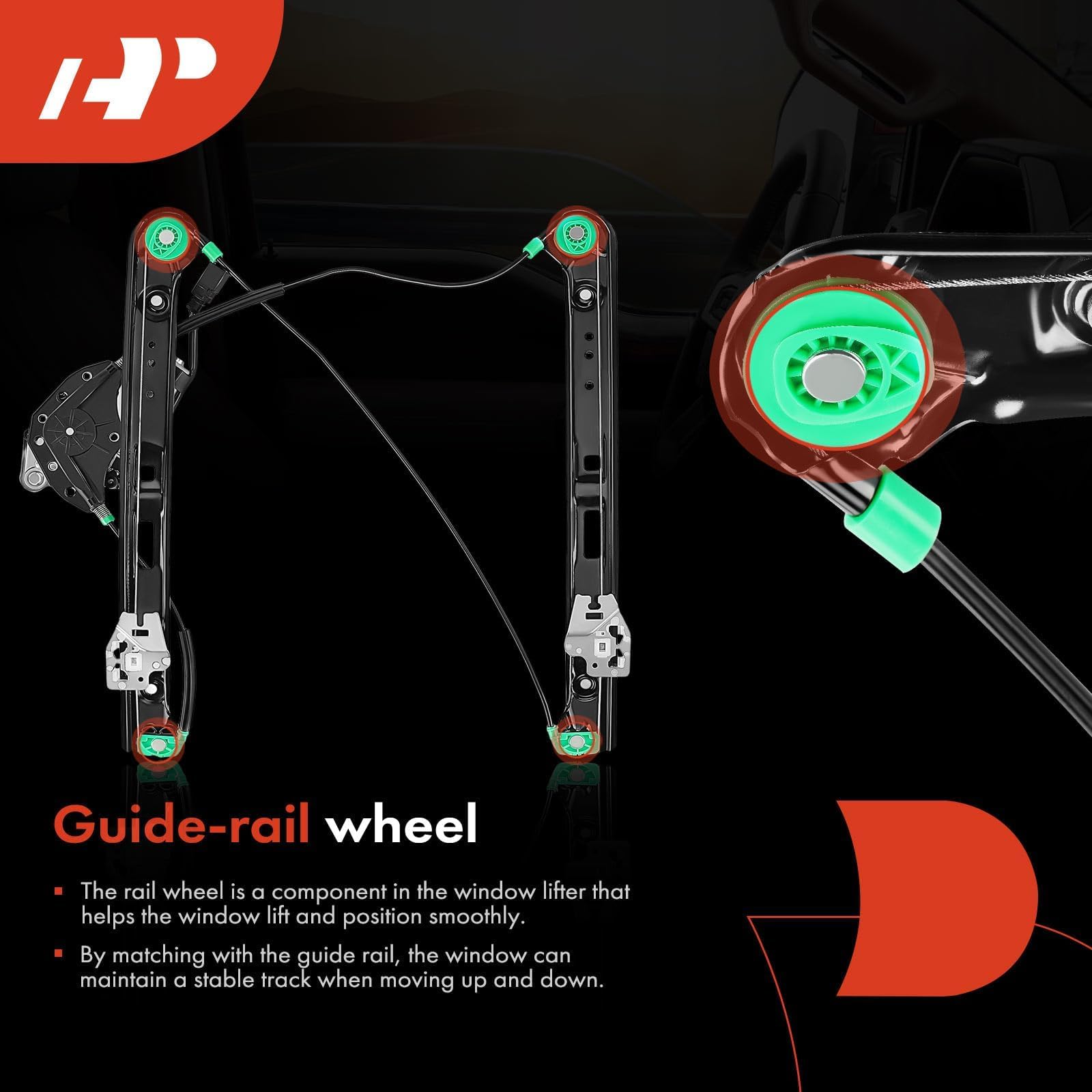 A-Premium Power Window Regulator With Motor Replacement For Bmw E46 325I 328I 330I 1999-2005 Sedan Wagon Front Left Driver Side