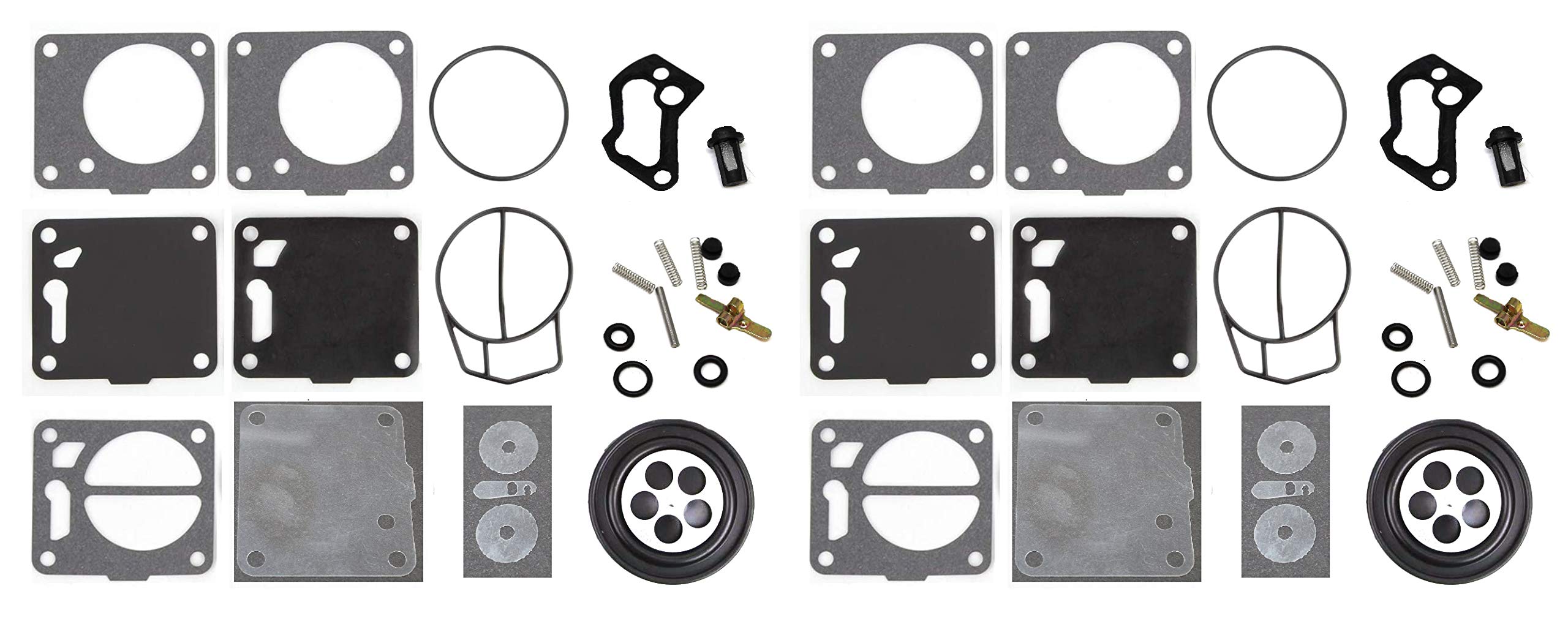 Aftermarket Mikuni Dual Carb Rebuild Kit with Base Gasket 62T-13556-00-00 Compatible with Yamaha Super Jet 700 Wave Raider