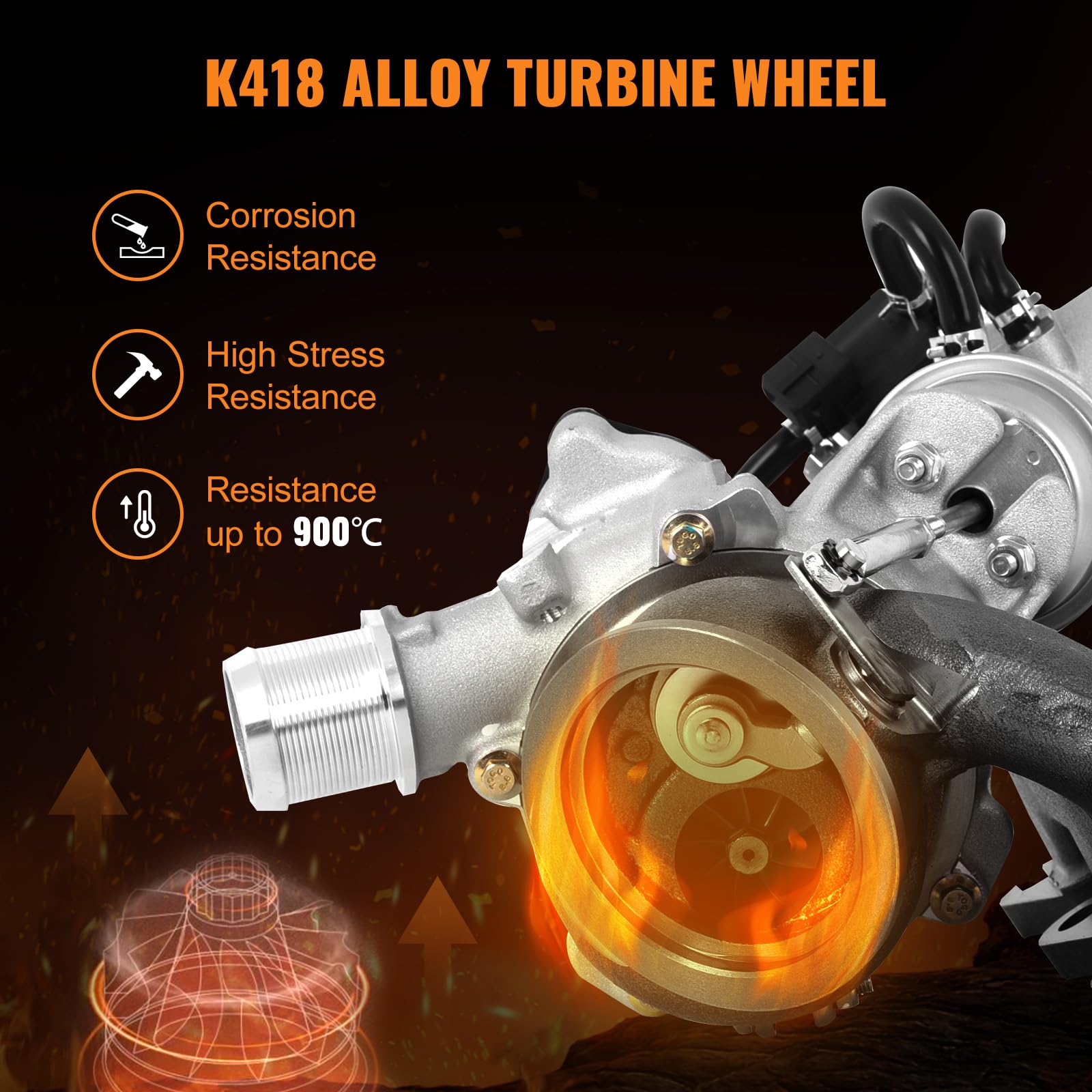 TOPAZ 667-203 Complete Turbo Turbocharger with Gasket Kit Compatible with Chevy Chevrolet Cruze 2011-2015 Sonic 2012-2020 Trax 2