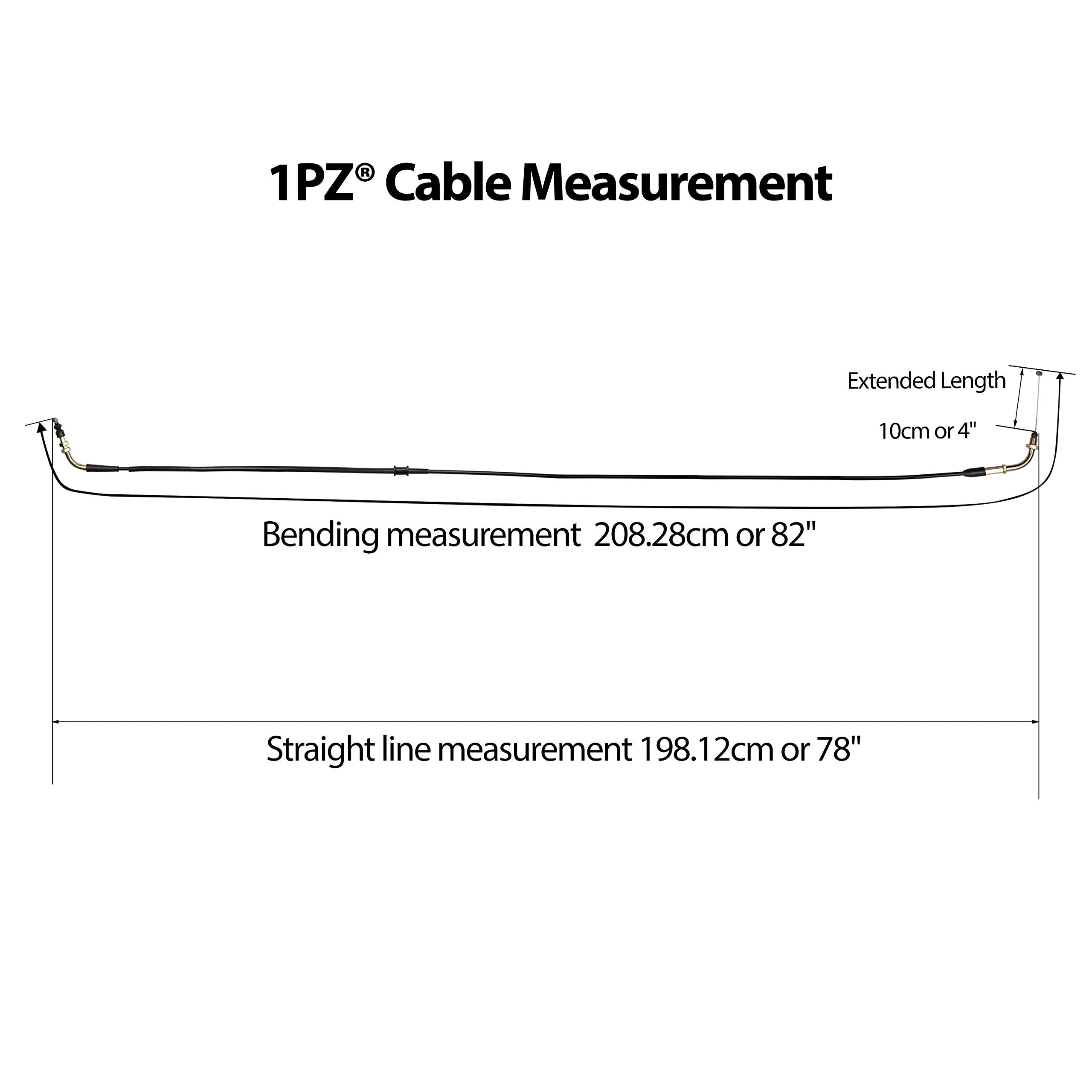 1PZ GS1-S78 Universal Throttle Twist Grip Set with 78'' Scooter Throttle Cable for 50cc 80cc 125cc 150cc GY6 4 Stroke Scooter Mo
