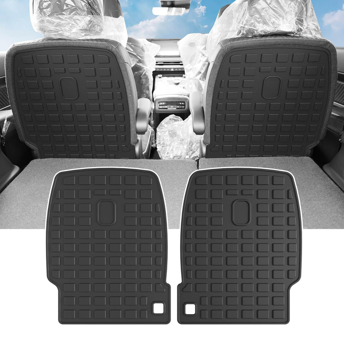 Powoq 2Nd Backrest Mat Compatible With 20-25 Hyundai Palisade Cargo Mat 7Seat Replacement For 2020-2025 Hyundai Palisade Accesso