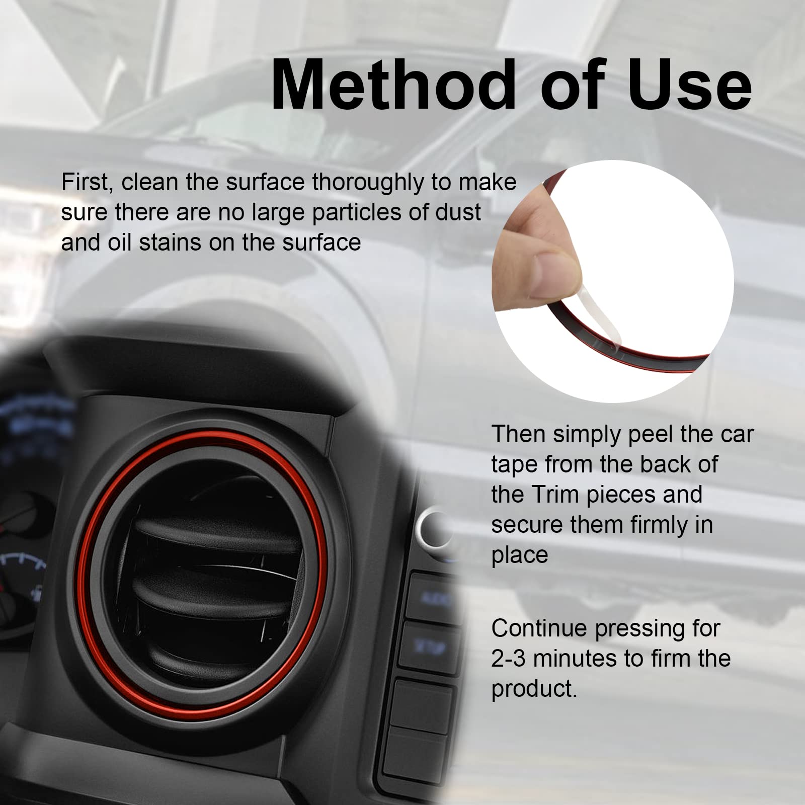 4 Pcs Compatible with 2016-2022 Tacoma A/C Outlet Vent Accessories and Applicable to 2023 Toyota Tacoma Premium Aluminum Alloy A