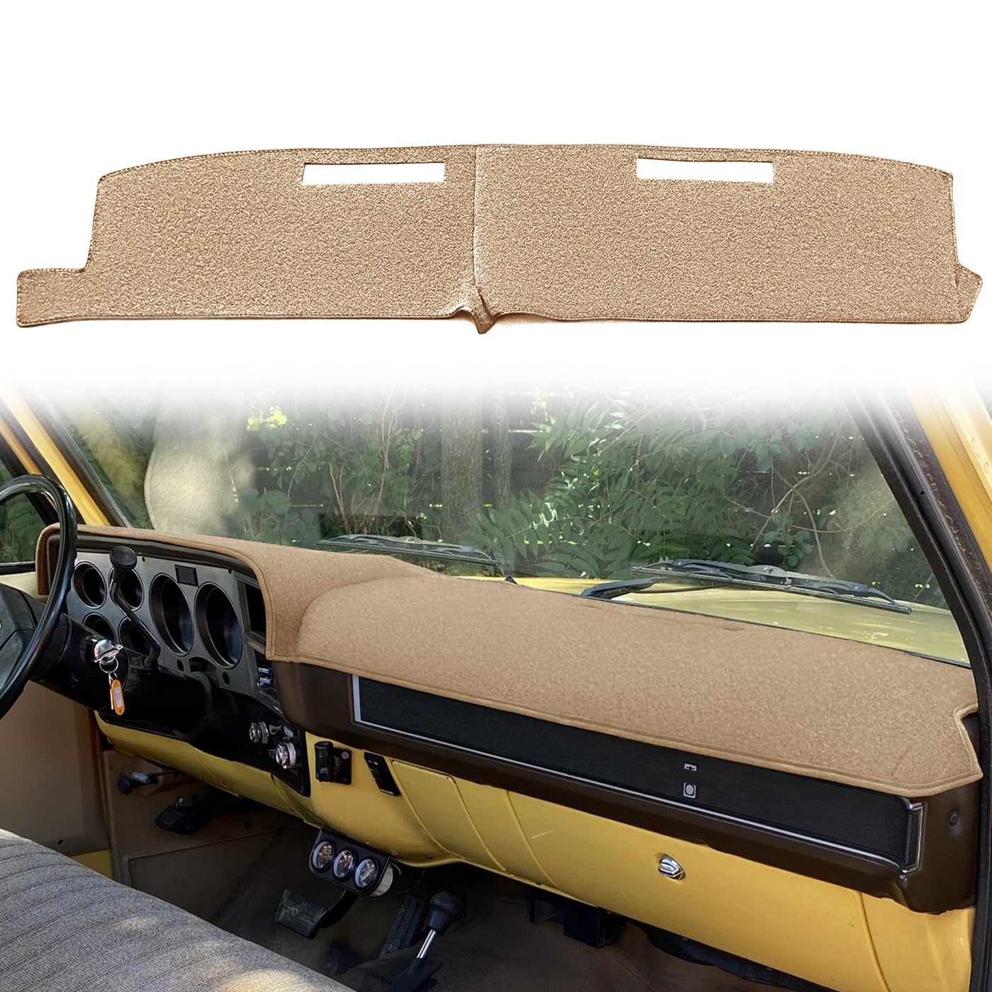 Yiz Dash Cover Mat Custom Fit For 1981-1991 Chevrolet Chevy C/K/R/V Series Suburban Blazer,Gmc C/K/R/V Series Jimmy,Dashboard Co