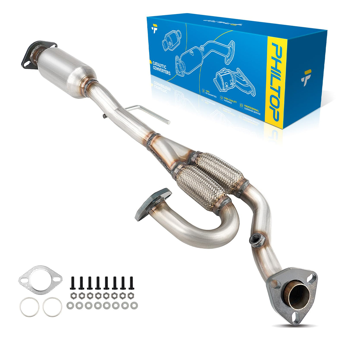 PHILTOP Catalytic Converter Direct Fits 2004-2009 Quest, 2005-2006 Altima, 2004-2006 Maxima, 3.5L Automatic 5.trans speed, Stain