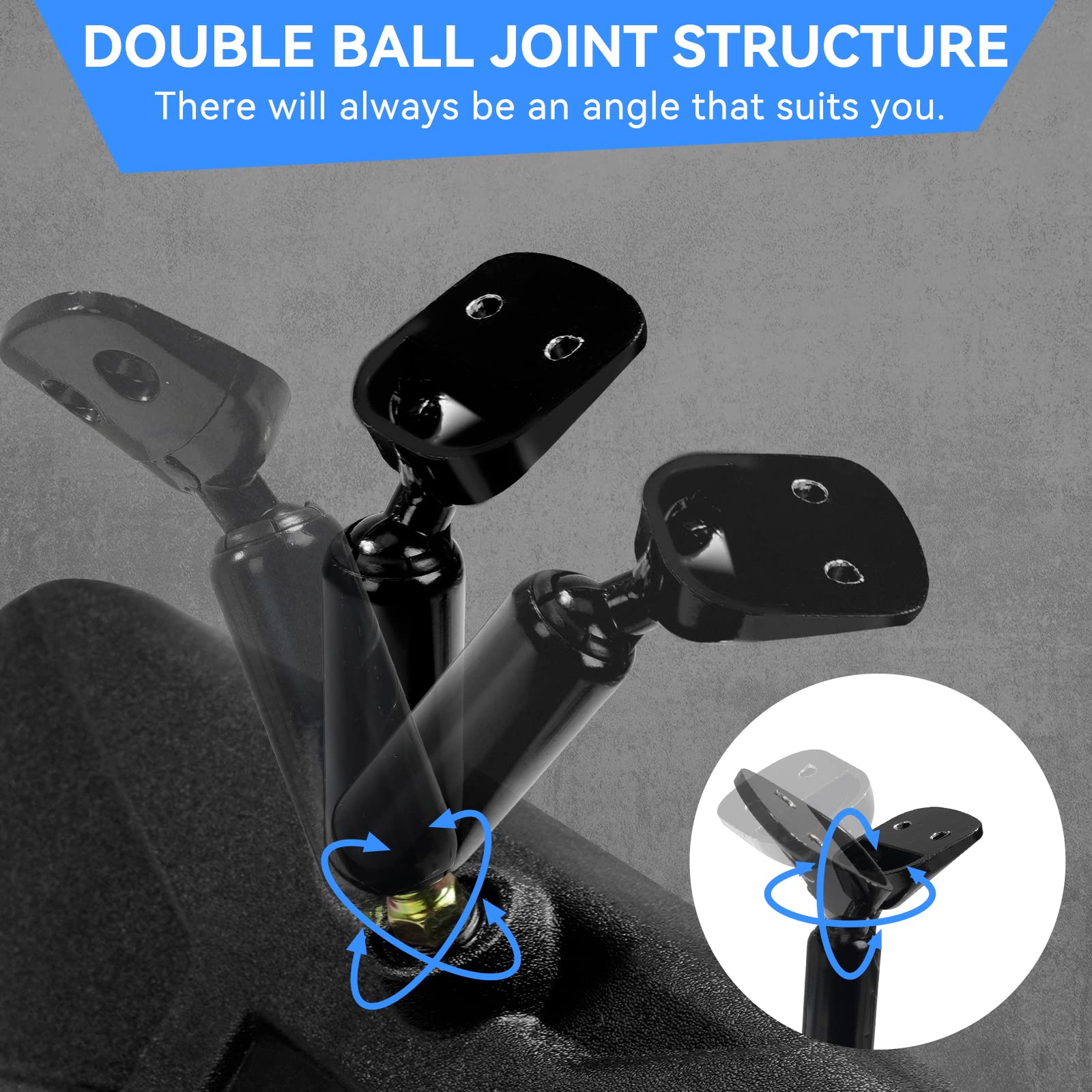 UTV Rear View Mirror, RZR Rearview Mirror for 1.75''-2'' Roll Bar Cage Compatible with Polaris RZR 1000 XP Turbo PRO R Kawasaki