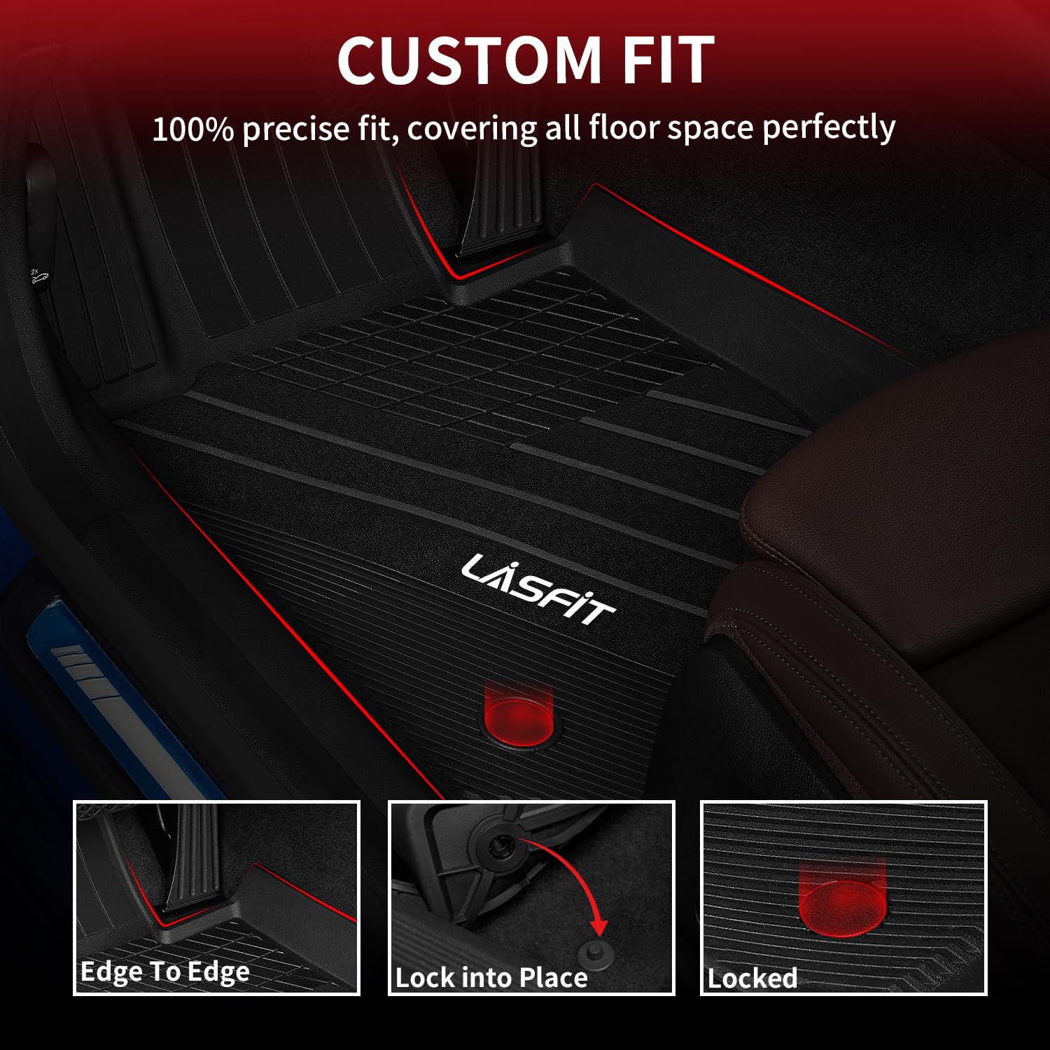 Lasfit Floor Mats 2019-2023 2024 2025 For Bmw 3 Series G20 3 Series 330I 330E M3 M340I Accessories Sedan Only, Custom Fit Tpe Al