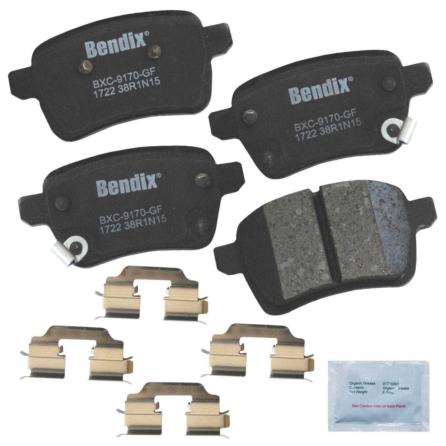 Bendix Priority1 Cfc1722 Ceramic Rear Brake Pads For Fiat 500L 2020-2014