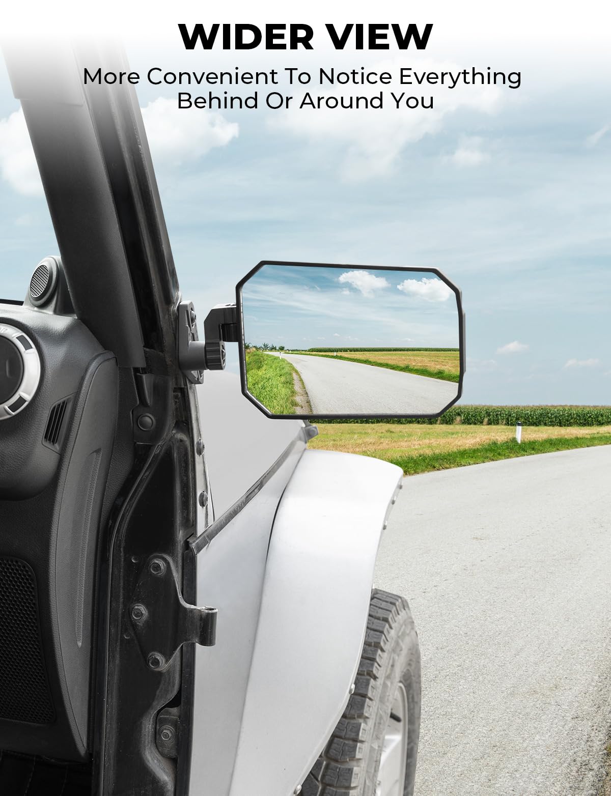 Joytutus Wrangler Mirrors Doors Off Compatible With Wrangler Tj Jk & Unlimited, Wrangler Jk Side Mirrors For Wrangler 1997-2018,