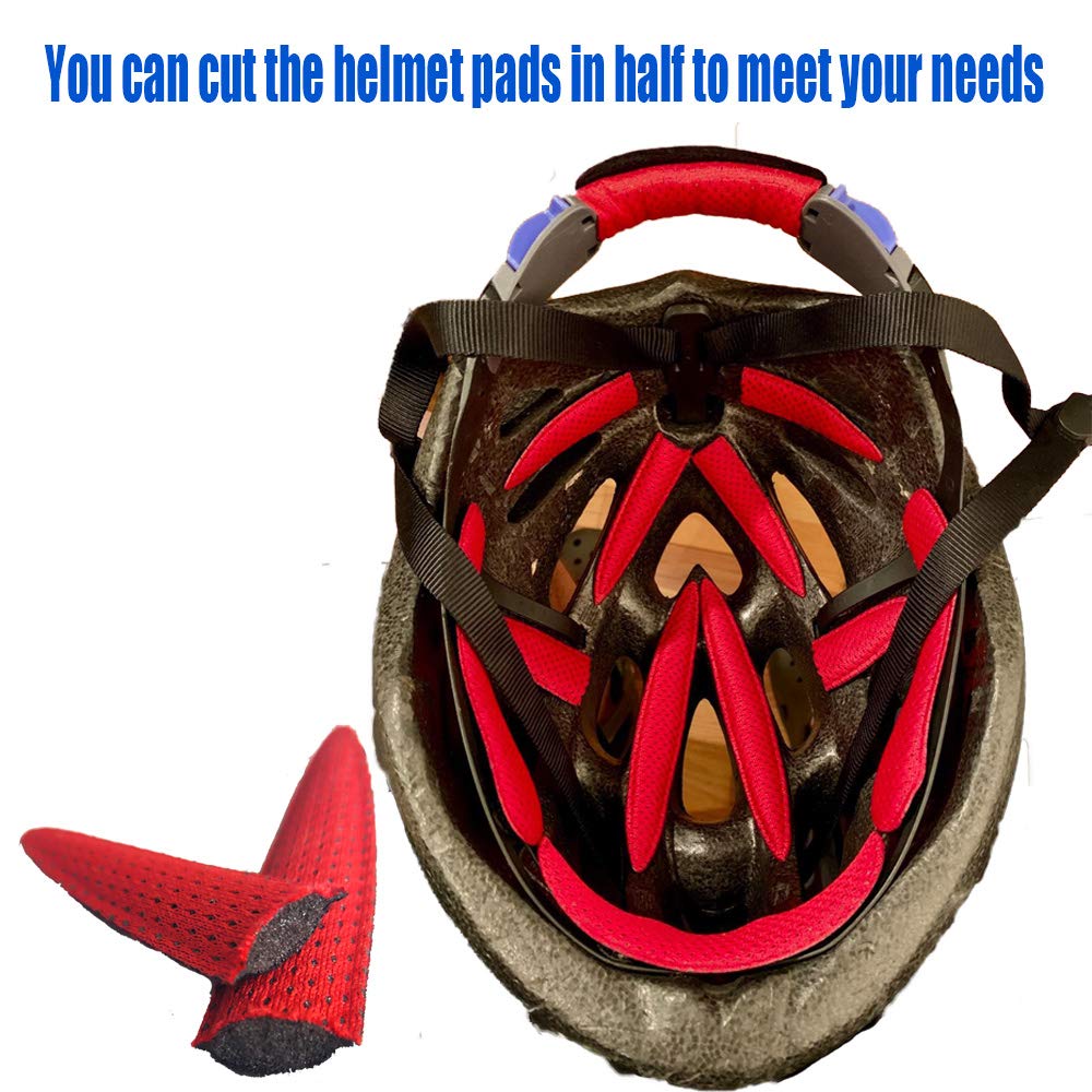 Mtghyare Universal Bike Helmet Foam Pads Padding Kit Set Replacement Cycling Padding Pads Cushions For Bike Cycling Helmet