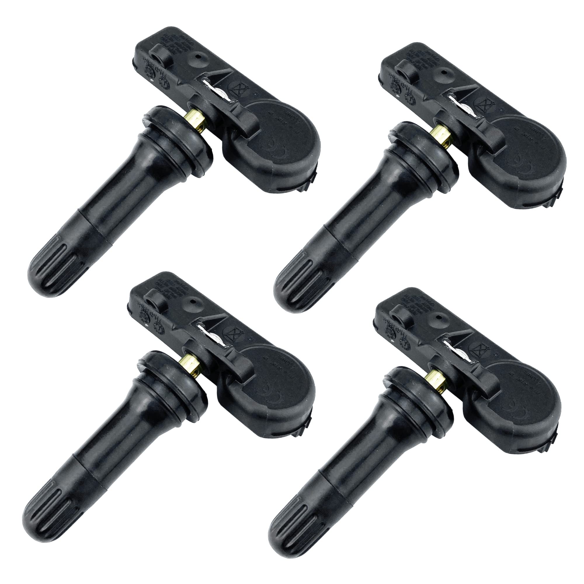 Set Of 4 Tpms Tire Pressure Monitoring System Sensor 433Mhz Compatible With Jeep Wrangler Jk Dodge Ram Charger Replacement For 5