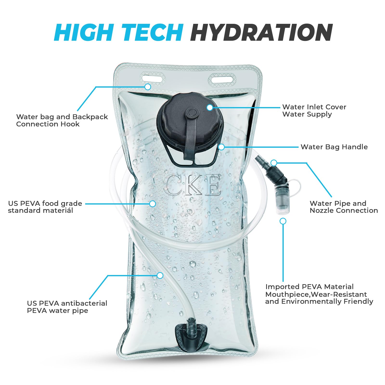 Hydration Backpack With 2L Tpu Water Bladder Lightweight Running Backpack Versatility Water Backpack Hydration Pack For Men Women Youth Kids Running Hiking Cycling Climbing Camping Biking Hunting
