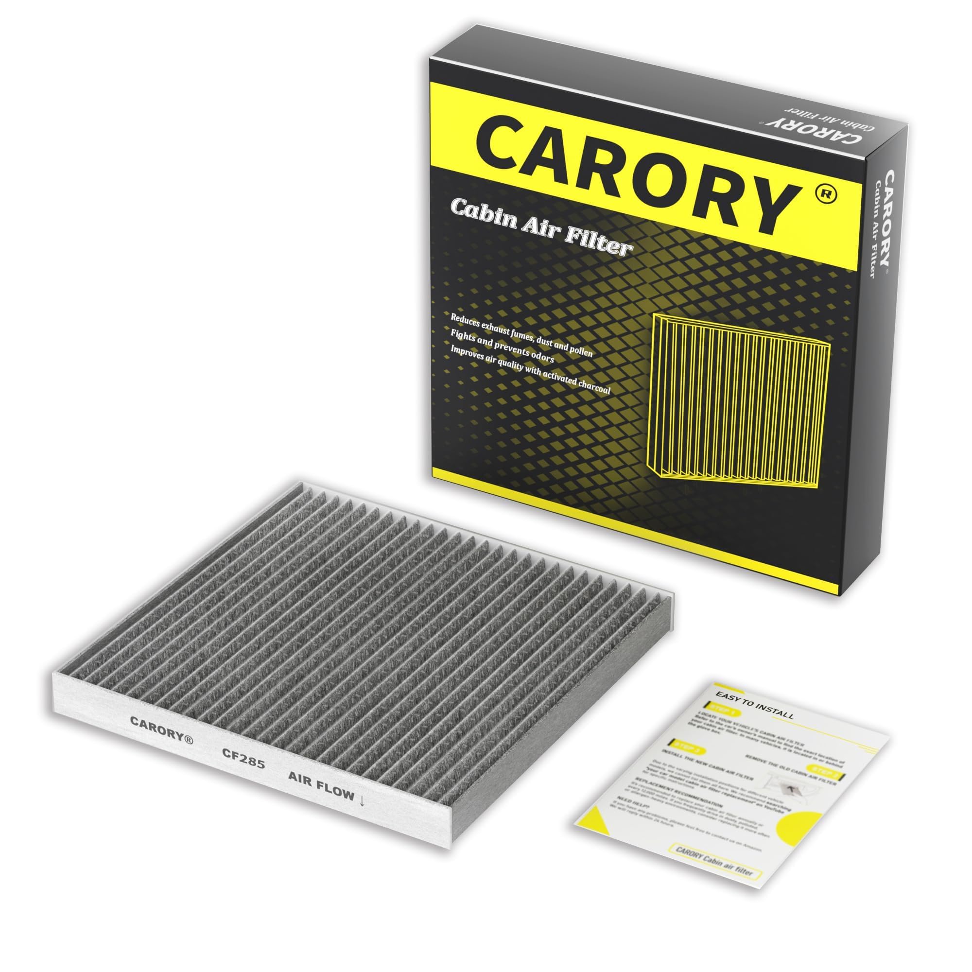 CARORY Cabin Air Filter w/Activated Carbon for Toyota Camry, Corolla, RAV4, Highlander, Lexus RX350, NX300, GX460, Subaru Legacy