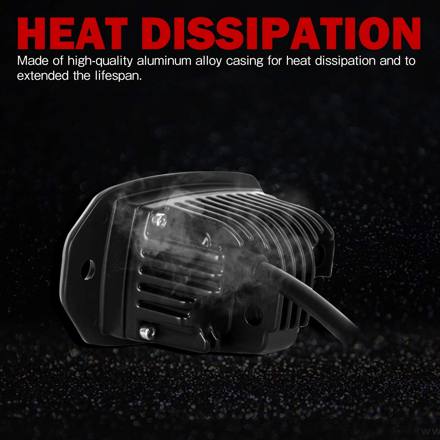 Ebestauto 4Pcs Flush Mount Led Pods 12V Work Lights 20W Bumper Driving/Off Road Led Pod Lamps For Atv Utv Suv Truck Boat