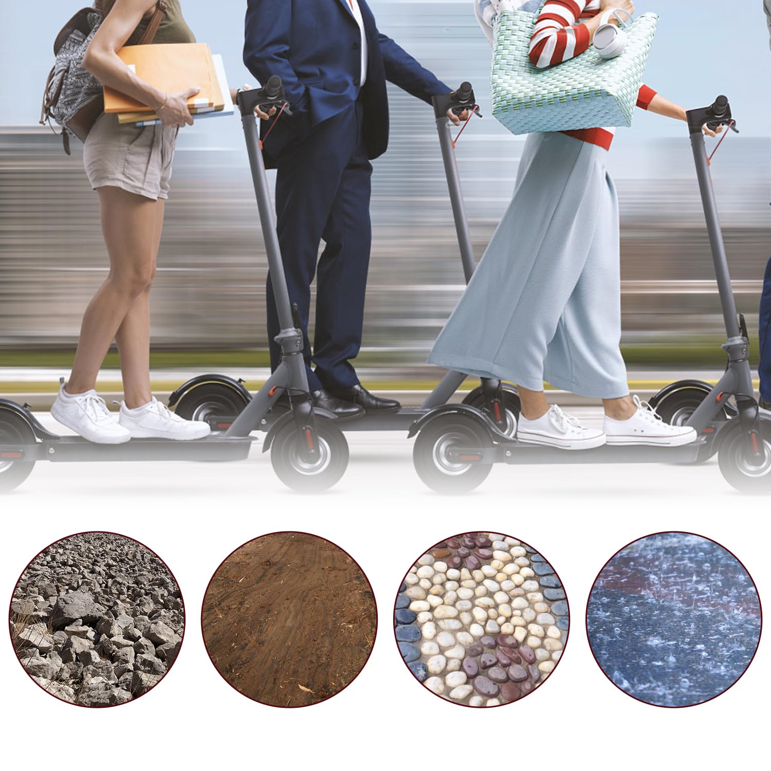 80/65-6 Scooter Inner Tube 10x2.5 Inner Tube 255x80 Electric Scooter 10 inch Tires [Thickened] [Valve Extension] [Tire Levers] [