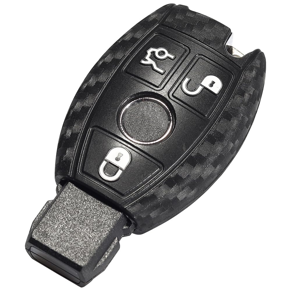 Lcyam Key Fob Cover Case Carbon Fiber Pattern for Mercedes Benz C E M S CLS CLK GLK GLC G Class CLA GLK350 GLA 250 C300 AMG 2019