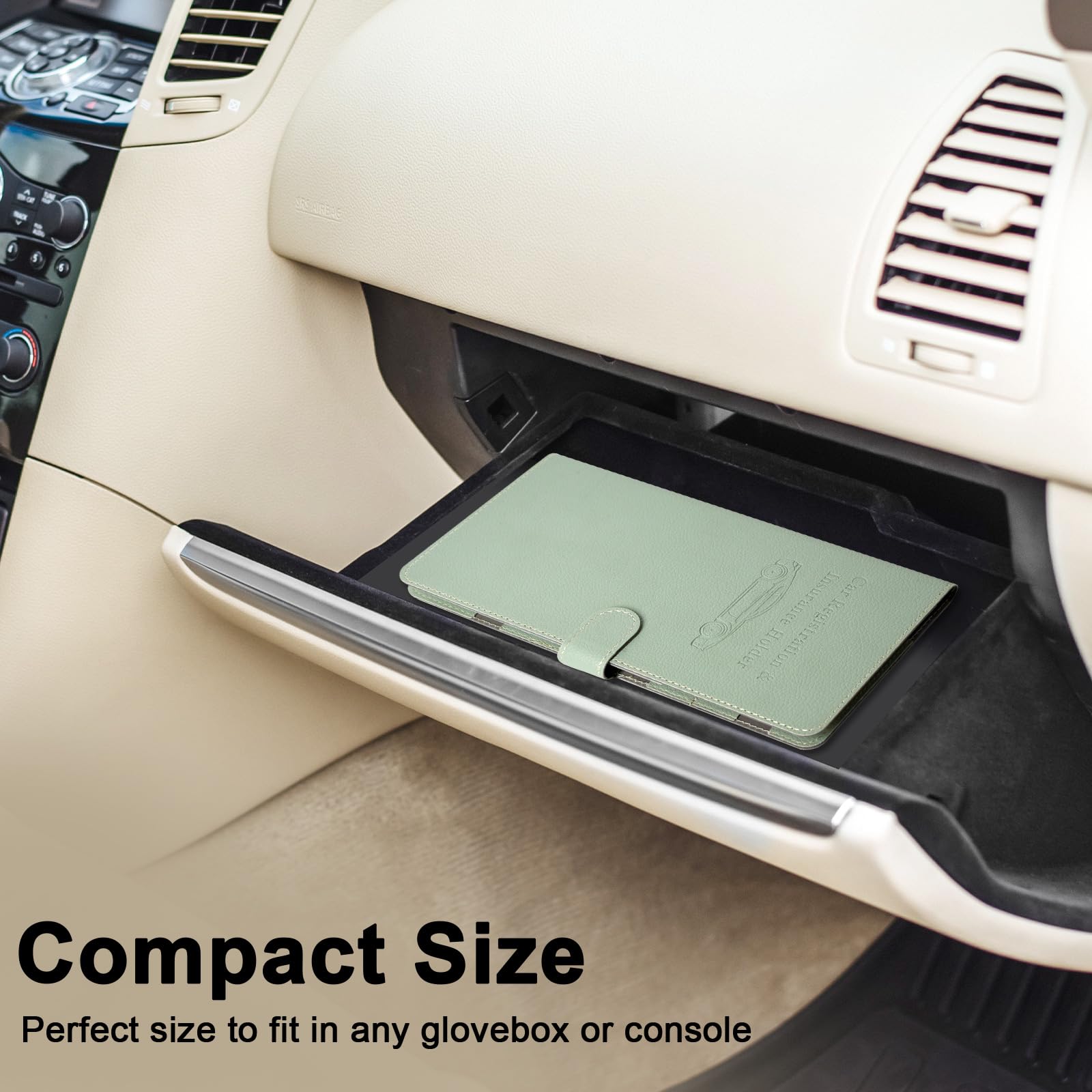 Rsaquar Car Registration And Insurance Holder, Vehicle Glove Box Organizer Cool Car Accessories, Car Document Holder For Cards,