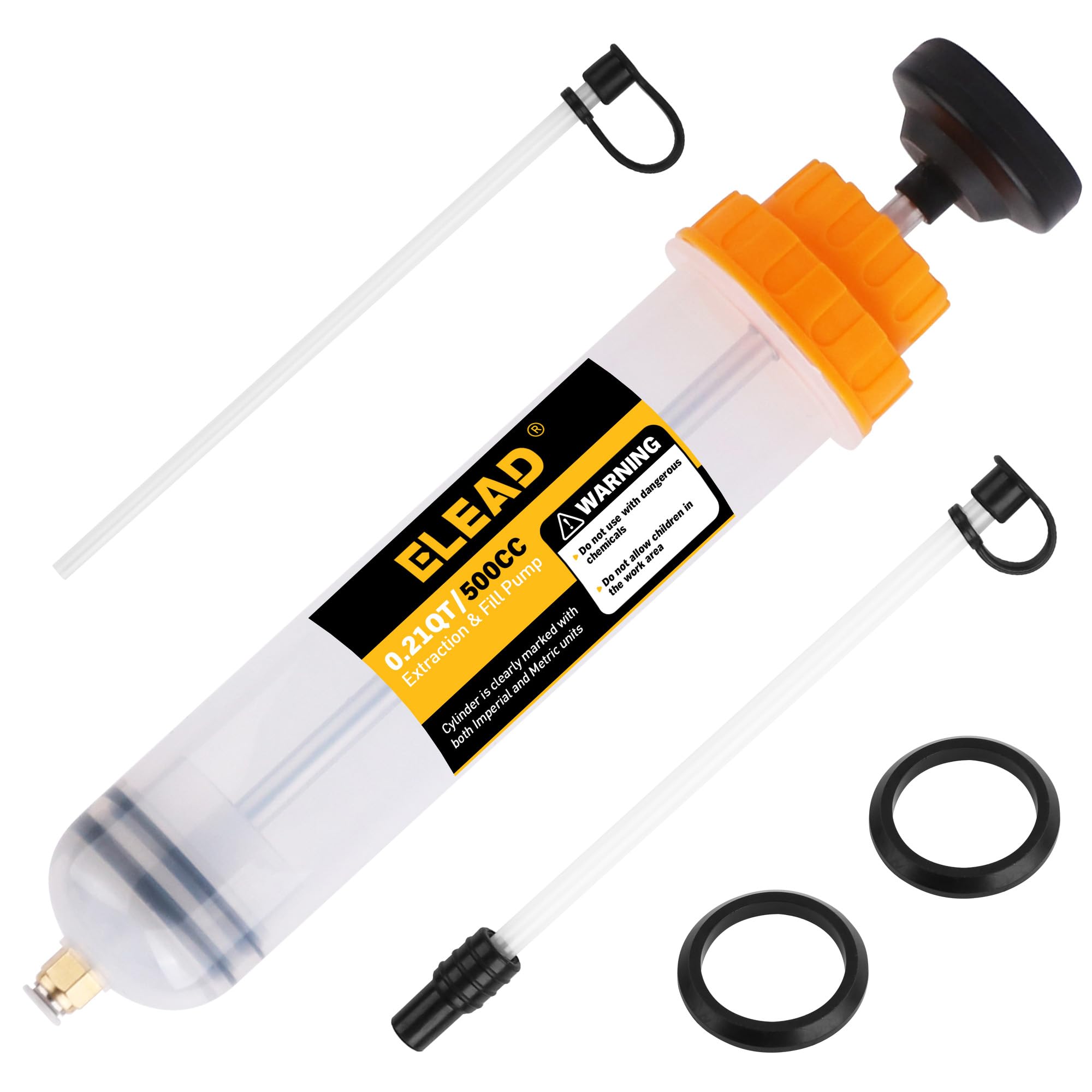 Elead 500Cc Oil Extractor Pump, Oil Transfer Pump, Fluid Extractor, Fluid Syringe Extractor, Car Vacuum Fuel Transfer, Siphon Pu