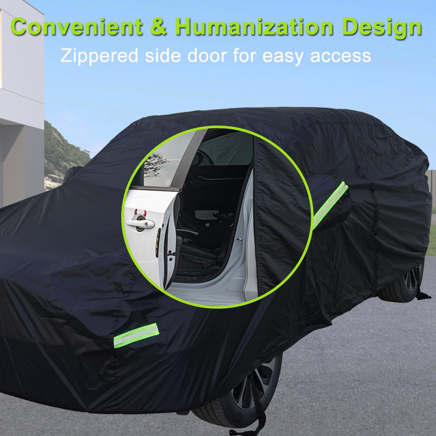 Morhept Suv Car Cover Custom Fit For Honda Crv, Waterproof All Weather Full Exterior Cover Rain Snow Uv Protection Cover With Do