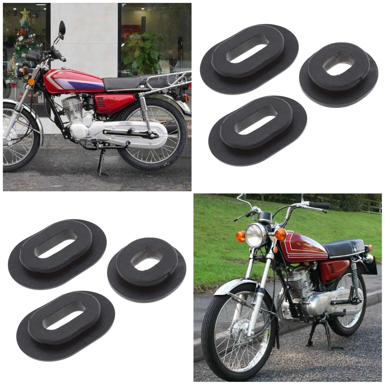 Create Idea 12Pcs Rubber Side Cover Grommet Single Side Panel Fairing Washer Spacer For Cg 125 Zj125 Cb100 Cb125S Cl100 Cl100S C