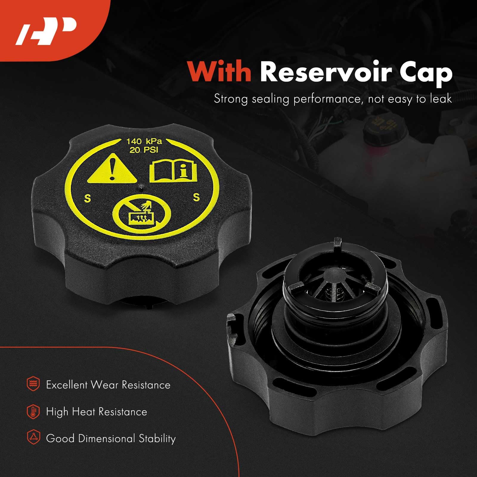 A-Premium Coolant Recovery Overflow Reservoir Tank [with Cap] Compatible with Chevrolet Cruze 10-16, Orlando 12-14 & Buick Casca