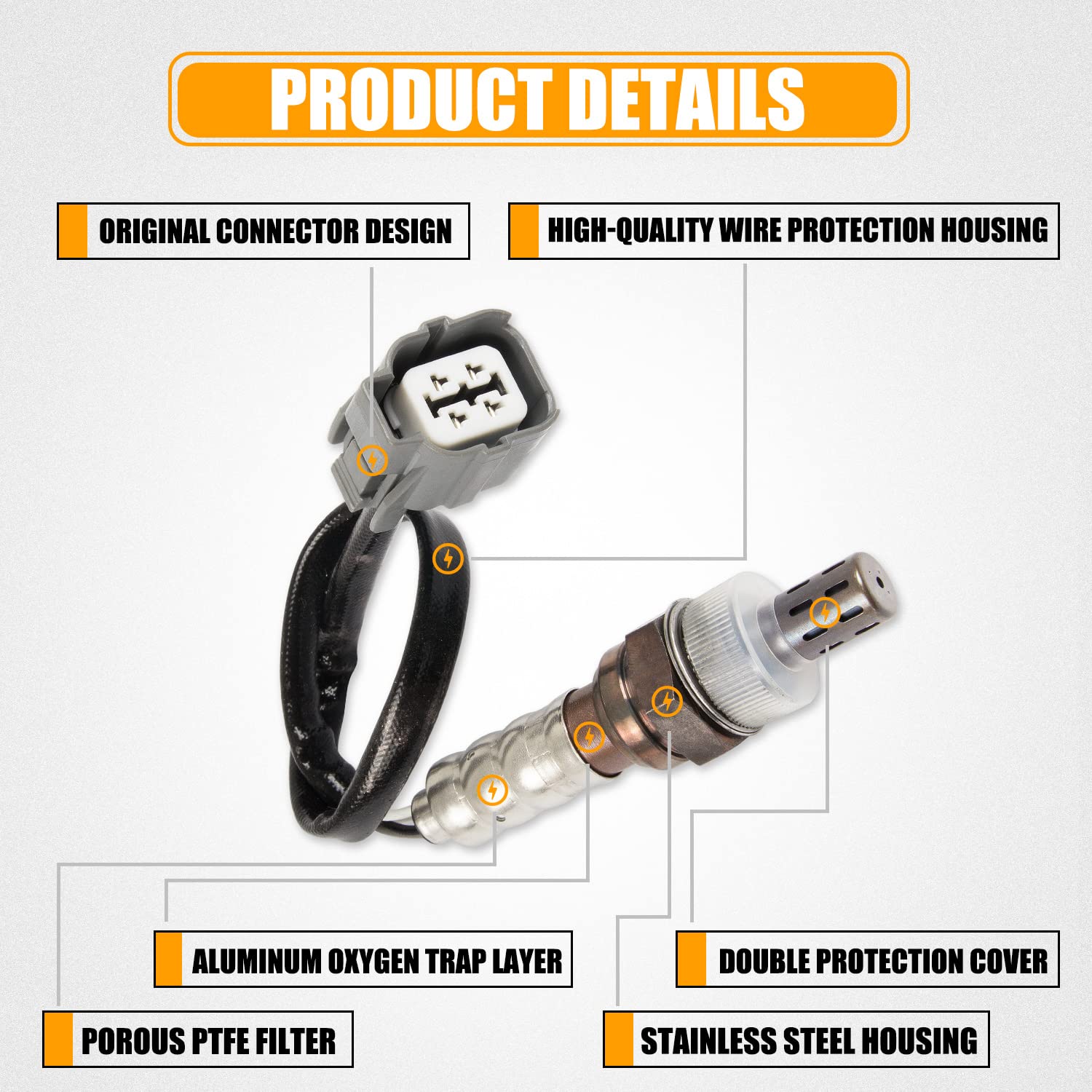 Ransoto 2 Pcs Upstream & Downstream O2 Oxygen Sensor Air Fuel Ratio Compatible With 2002 2003 2004 Honda Cr-V Crv Ex Lx 2.4L Rep
