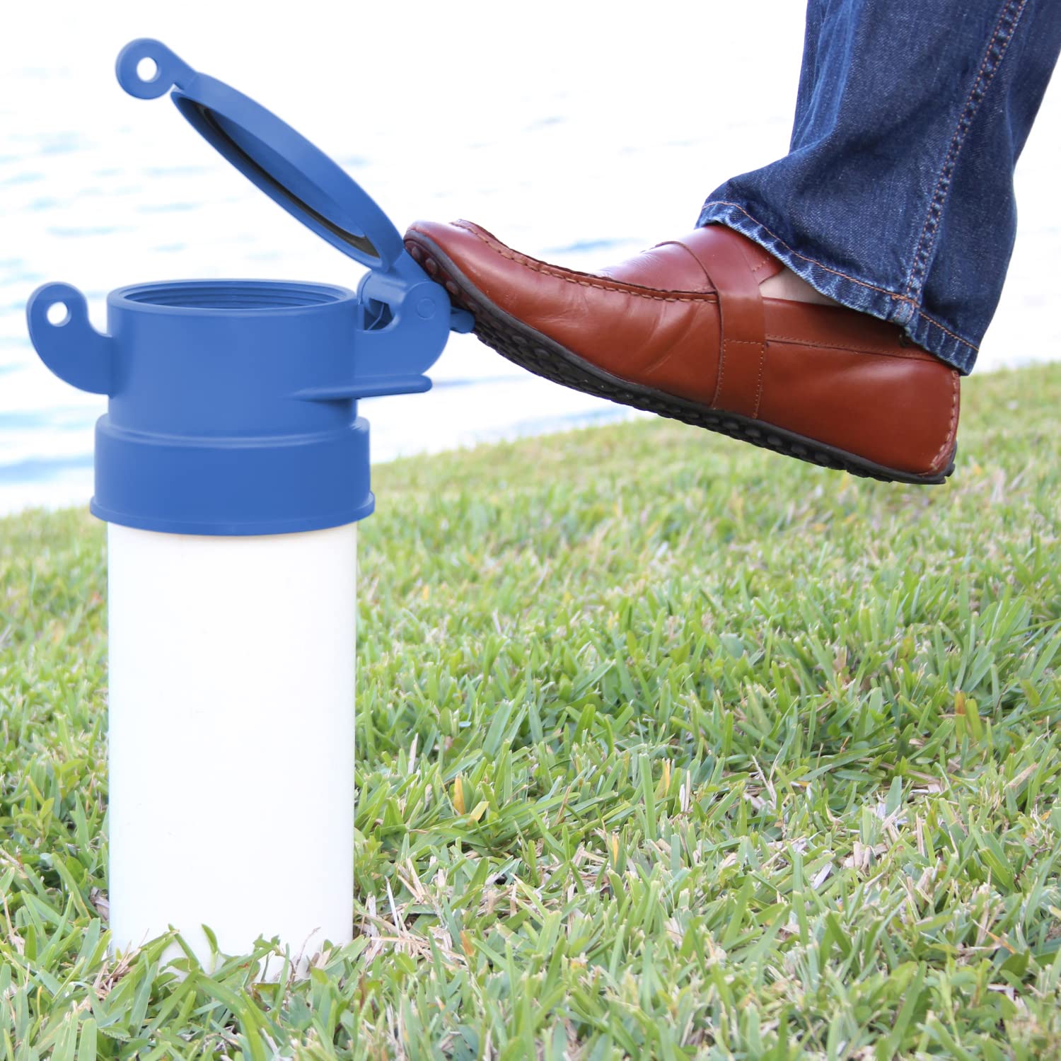 Enviro Design Products Footloose 4'' Sewer Cap for RV Sites/Campgrounds | Odorless, Self-Closing, Easy to Install & Use | Female