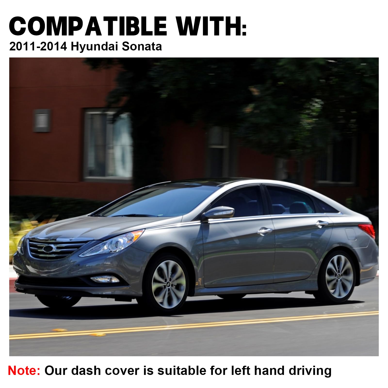 Speedwow Dashboard Dash Board Cover Mat Carpet Compatible With 2011-2014 Hyundai Sonata