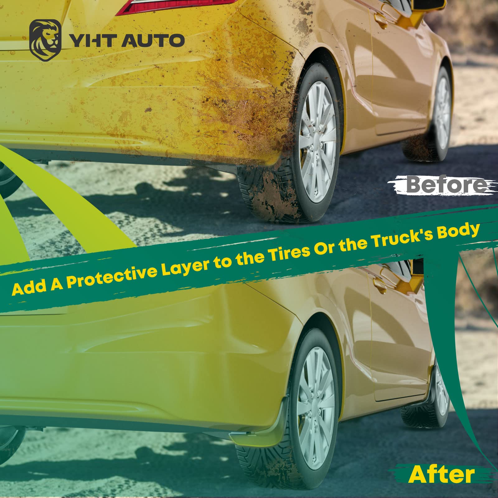 Yhtauto Set Of 4 Mud Flaps Splash Guards Accessories Replacement For Chevrolet Cruze 2016-2019, Sedan Only, Front And Rear Lh Rh, Black