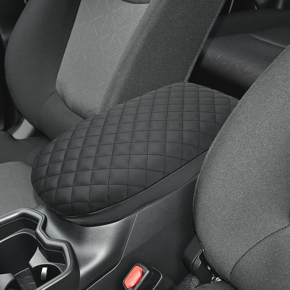 Intget Center Console Armrest Cover For Toyota Rav4 Accessories 2025 2024 2023 2022 2021 2020 2019 Leather Middle Console Lid Pa