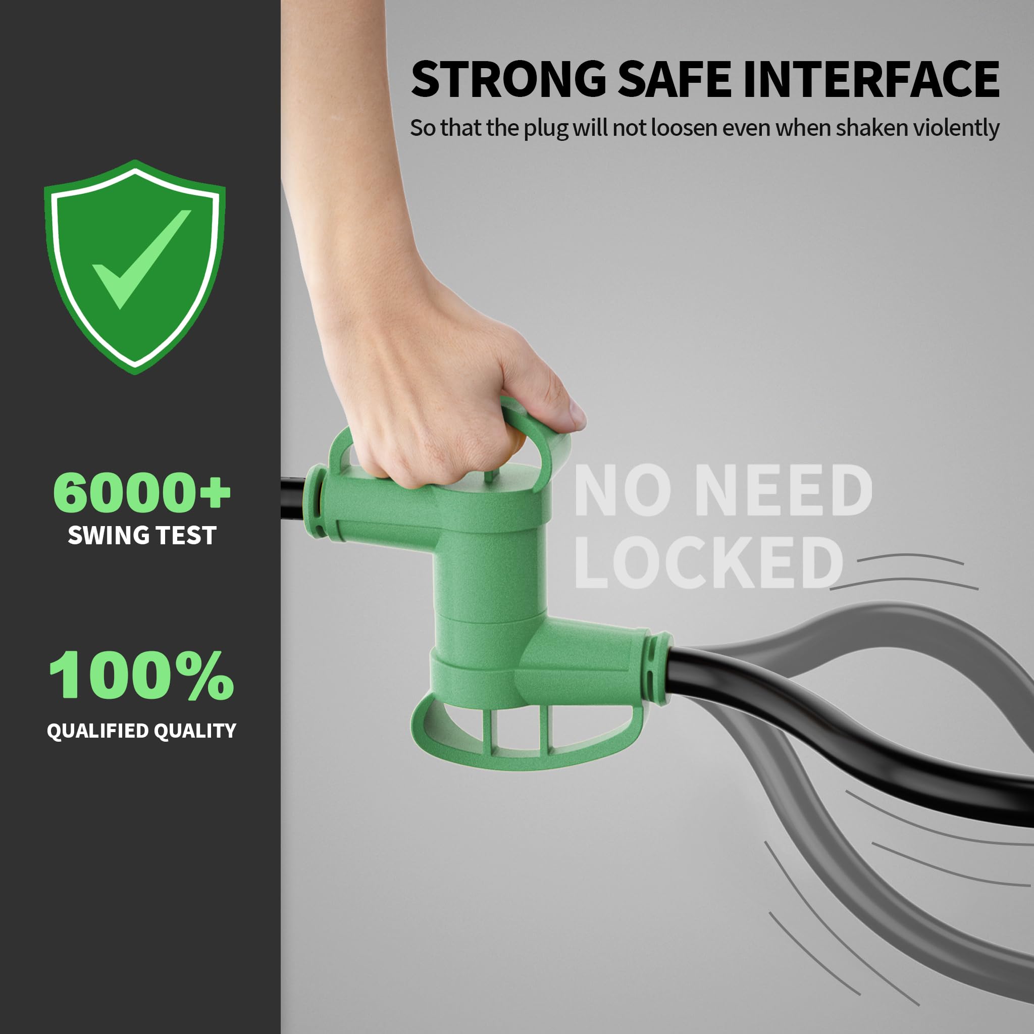 Powgrn 30 Amp Rv Extension Cord 75 Ft Outdoor With Grip Handle, Flexible Heavy Duty 10/3 Gauge Stw 3 Prong Rv Power Cord Waterpr