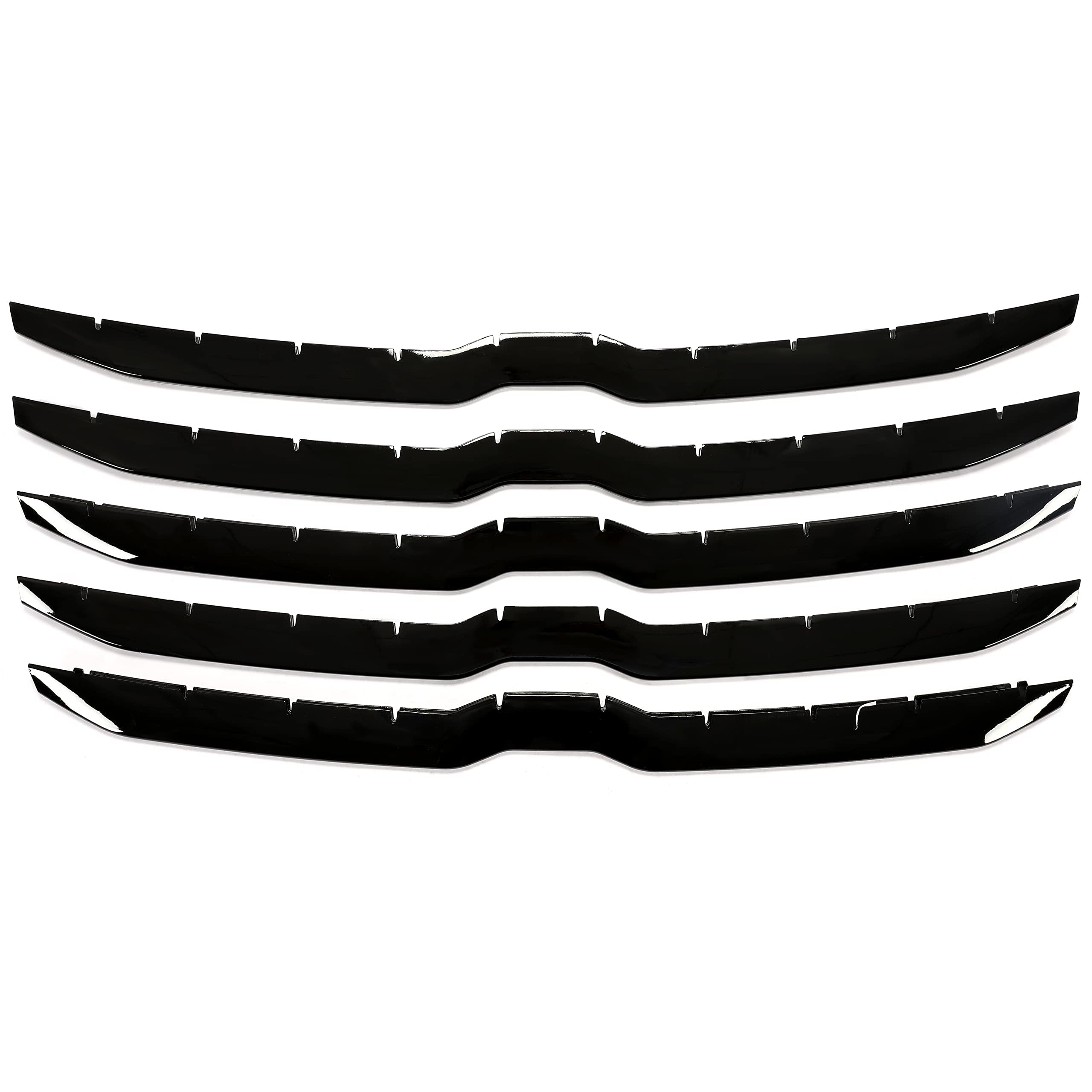 HECASA Front Grille Trim Cover Compatible with 2019-2022 Ram 1500 Pickup Big Horn/Laramie/Lone Star Grill Snap On Overlay Trim 5