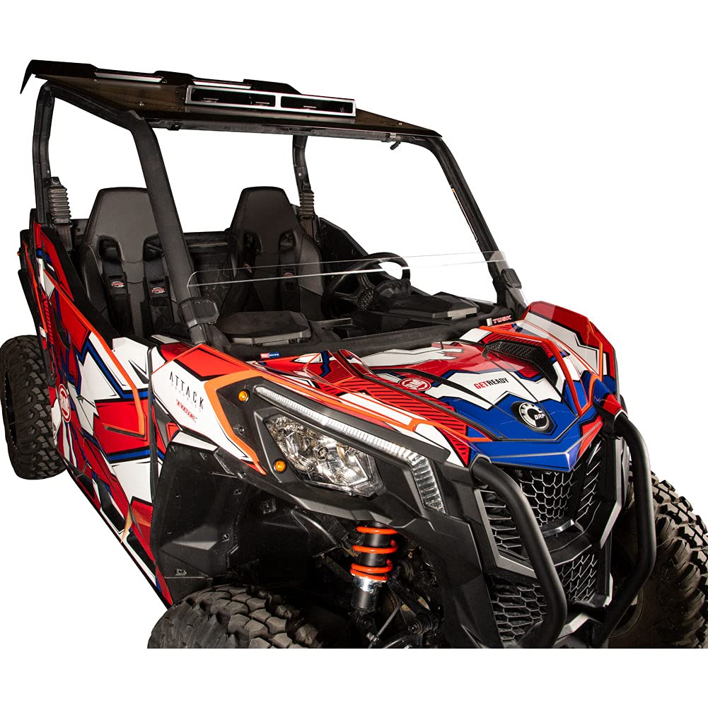 Tusk Removable Half Windshield Clear Compatible with Can-Am Maverick Trail 1000 2018-2025/Sport/Sport Max 1000 2019-2025/Commander/Max 1000 2022-2025