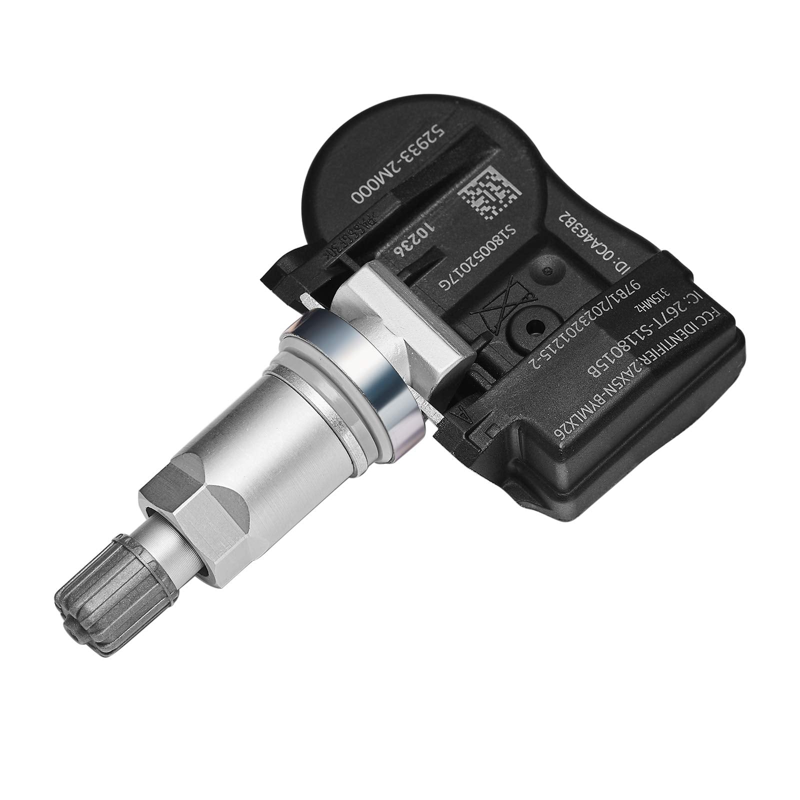 OEM Tire Pressure Monitoring System (TPMS) Sensor Placement, 315MHZ Compatible with Hyundai and KIA 529332M000, 529332M550, 5293