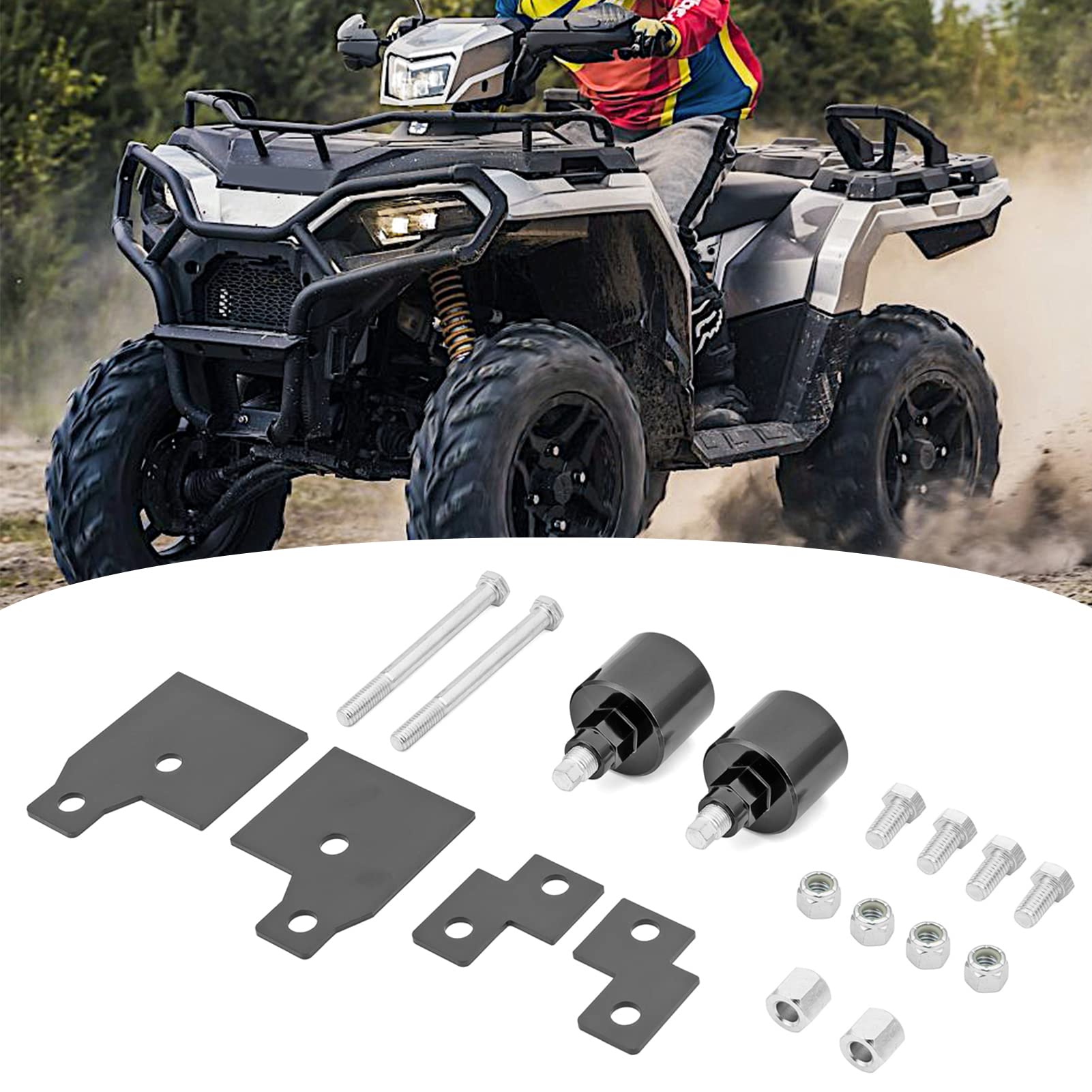 Xjmoto Front & Rear 2'' Lift Kit For Polaris Sportsman 500/600/700/800 (2023), Alloy Steel, Includes Instructions