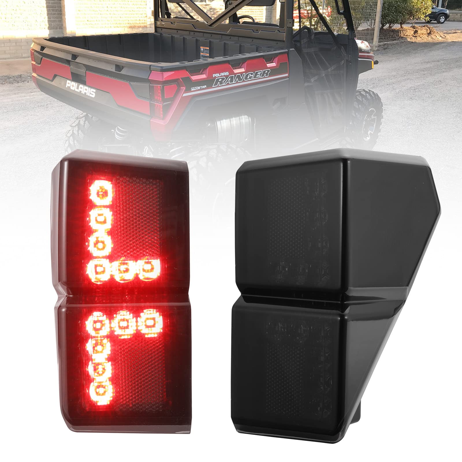 A & UTV PRO UTV Ranger LED Tail Lights Ranger 1000 XP Taillights, Rear Brake Stop Running Lamp for 2018-2024 Polaris Ranger 1000