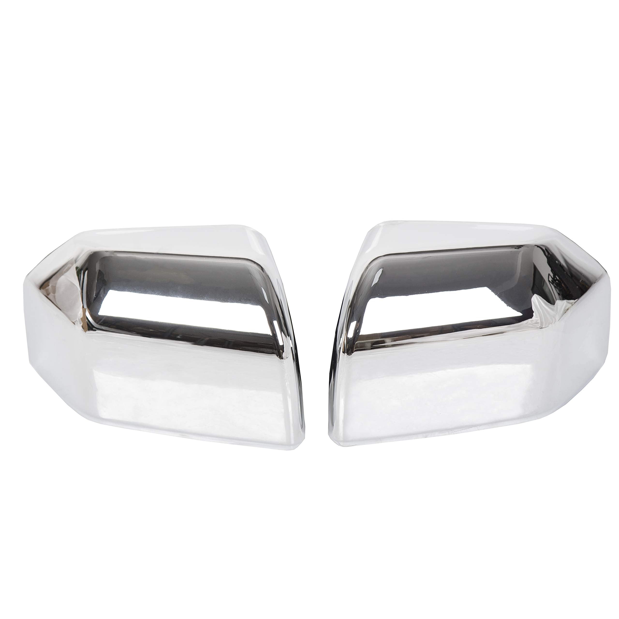 ECOTRIC Top Half Side Mirror Covers Compatible with 2015-2020 Ford F150 F-150 Driver/Passenger Side Chrome (2 pcs Mirror Cover Replacement)