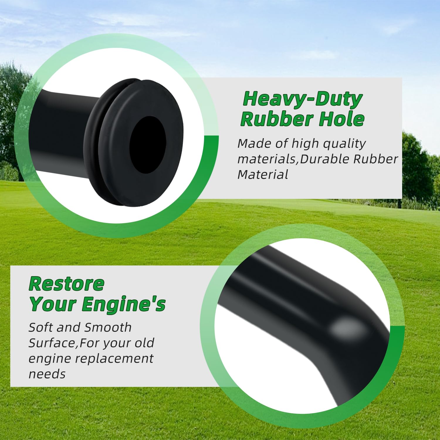 Shiosheng 5Pcs Vacuum Hoses 596163 593998, 797408 3 Inch, Black For B & S