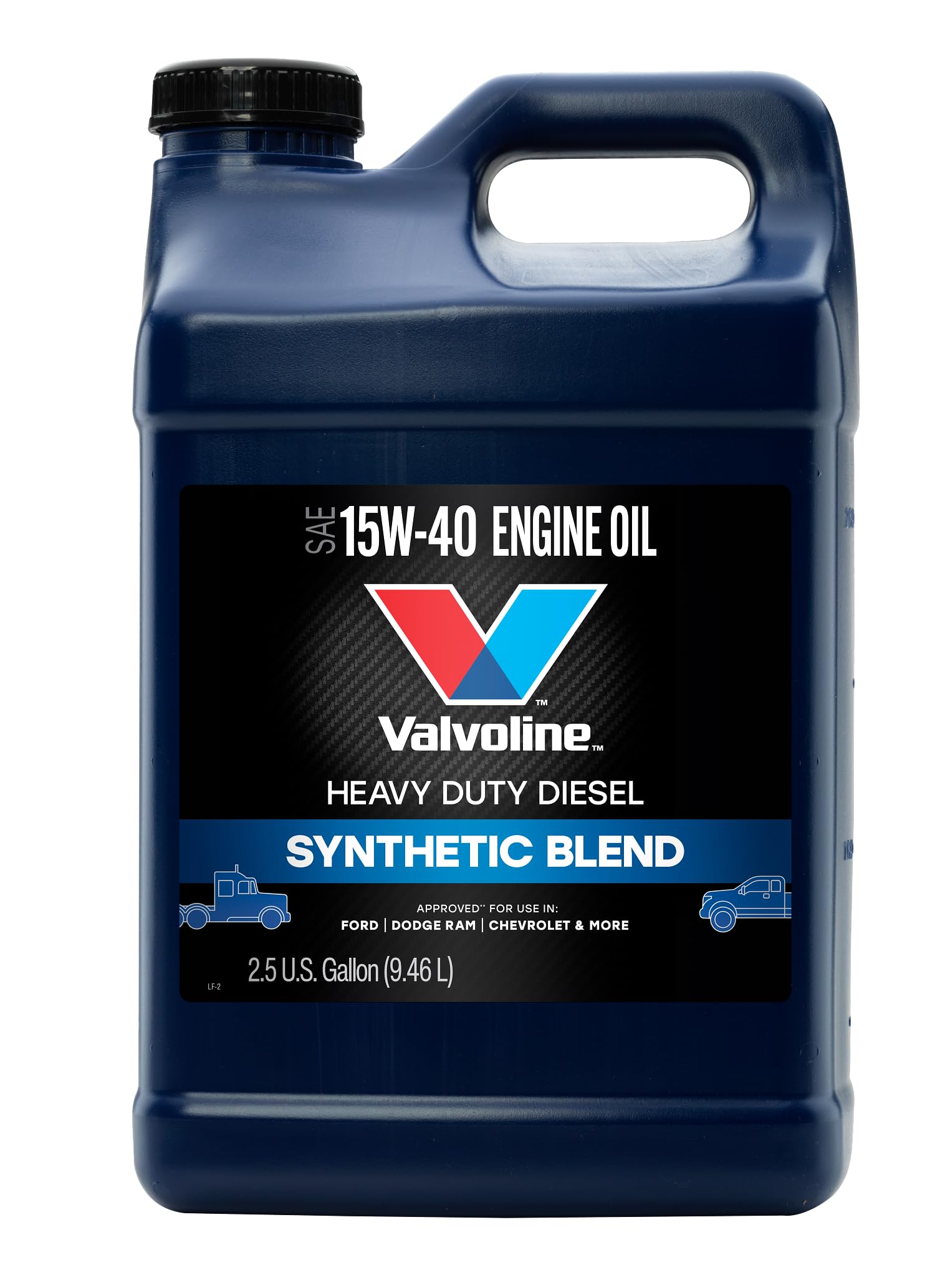 Valvoline Heavy Duty Synthetic Blend 15W-40 Diesel Engine Oil 2.5 Gallon