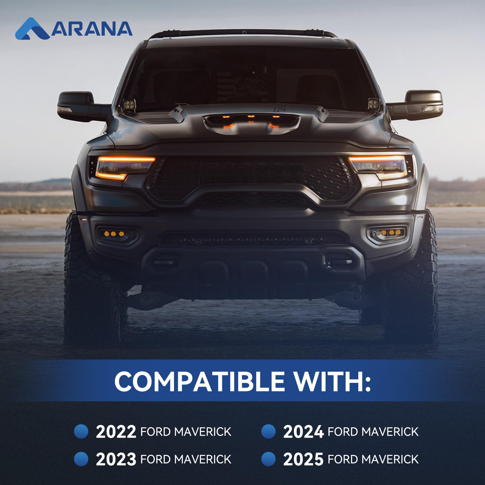 Arana Tailgate Assist Shock For Ford Maverick, 2022-2025 Maverick Truck Tailgate Slow Drop Accessories, Tail Gate Mods Damper Kit Fits Ford Maverick Hybrid Xl Xlt Lariat(All Tools Provided)