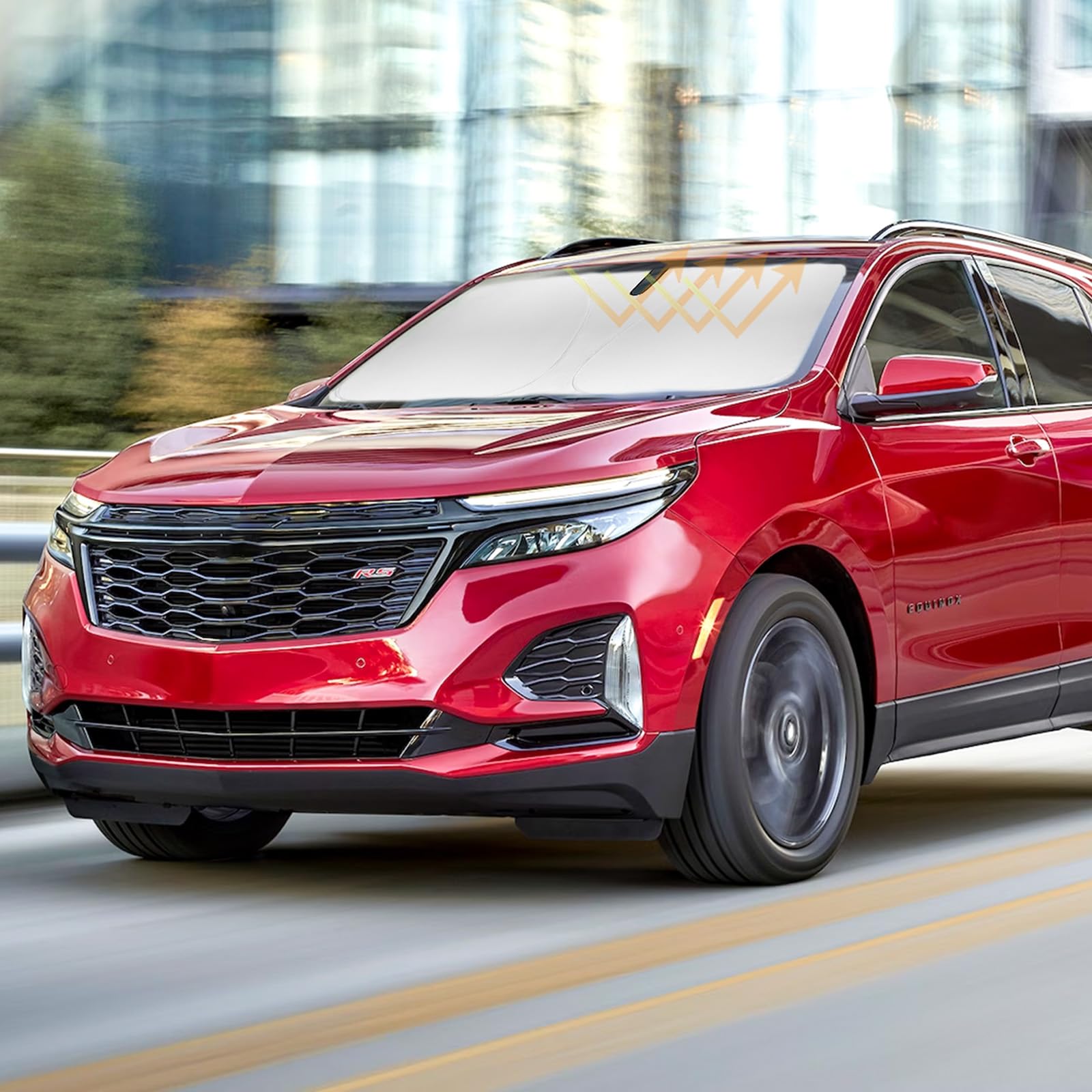 Sunshade Cover For Chevy Chevrolet Equinox Windshield Sun Shade For 2010 2018-2024 2025 (Equinox Ev Not Fit) Window Shields Sun