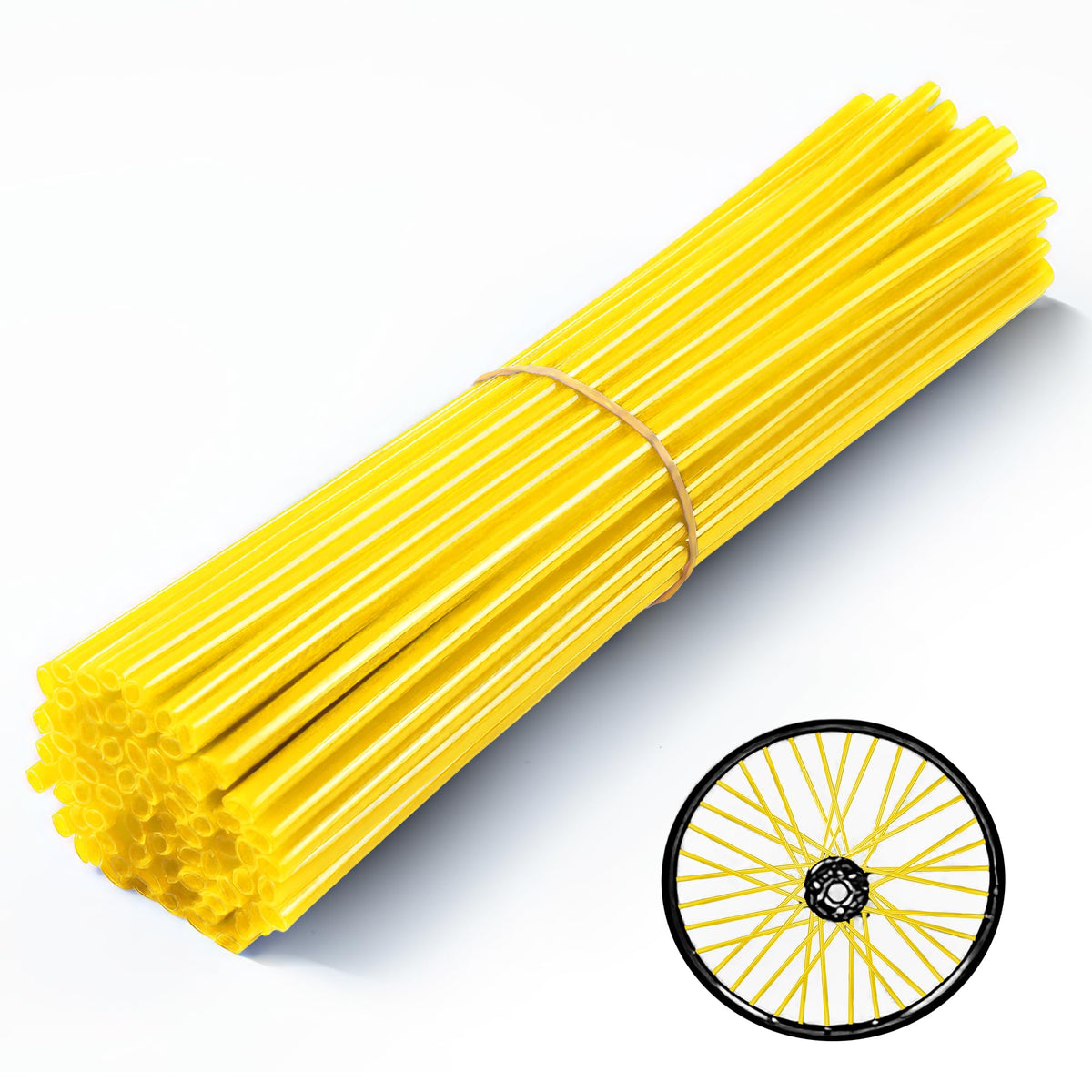 JZY Universal Bicycle Bike Spoke Covers - 72Pcs Motorcycle Wheelchair Wheel Spoke Wraps, Dirt Bike Spoke Skin, Pipe Trim for 8''