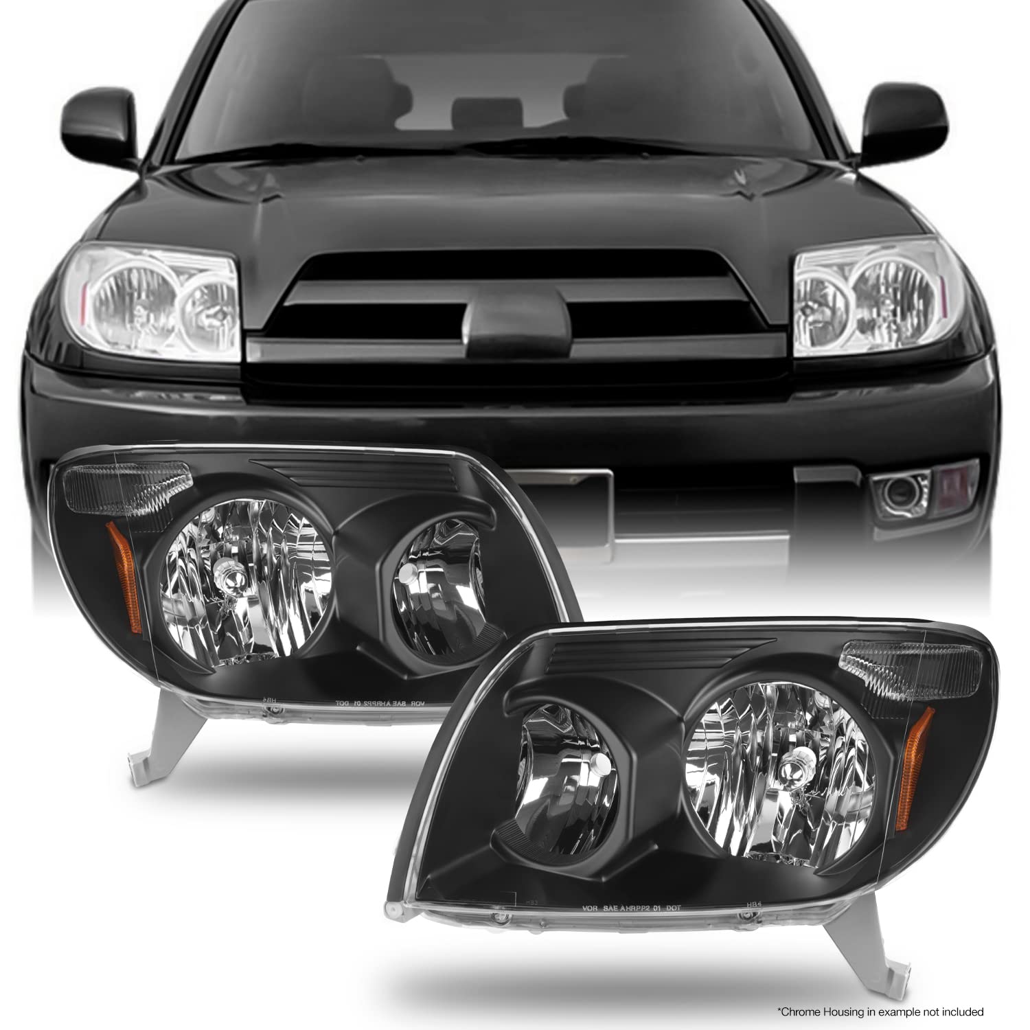 Akkon - For Toyota 4Runner Sport Suv [Oe Style] Replacement Headlights Driver/Passenger Head Lamps Pair New