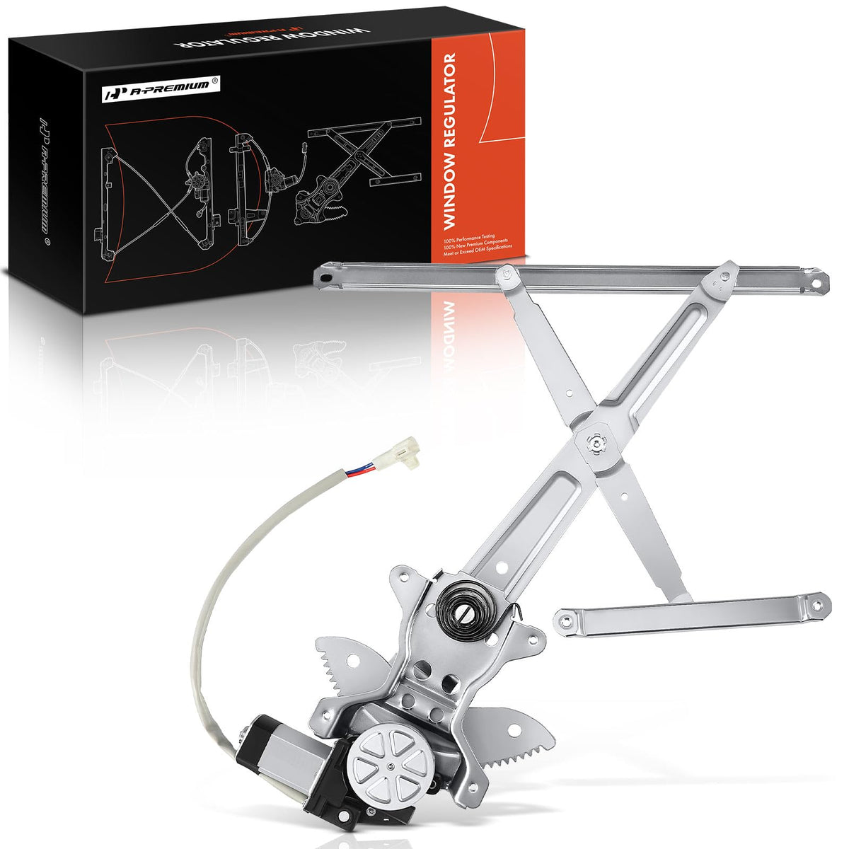A-Premium Power Window Regulator with Motor Compatible with Toyota Tundra 2000-2006 Standard Cab/Extended Cab Pickup Only Front 