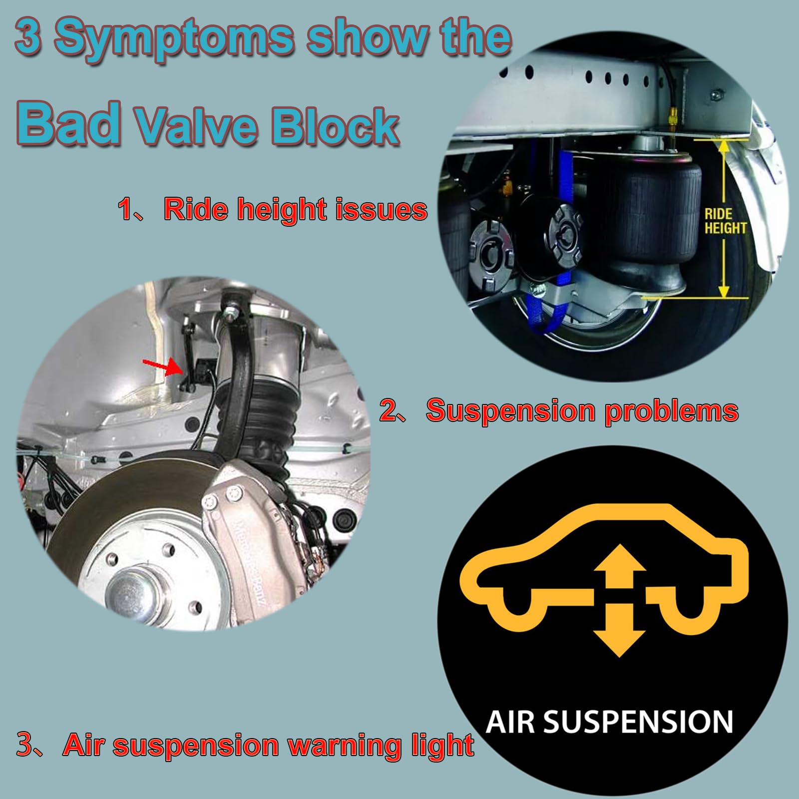 Ensun 68087233Aa Air Suspension Control Valve Block Air Supply For 2011-2019 Grand Cherokee Wk2, 2004-2015 Vw Touareg, 2011-2015