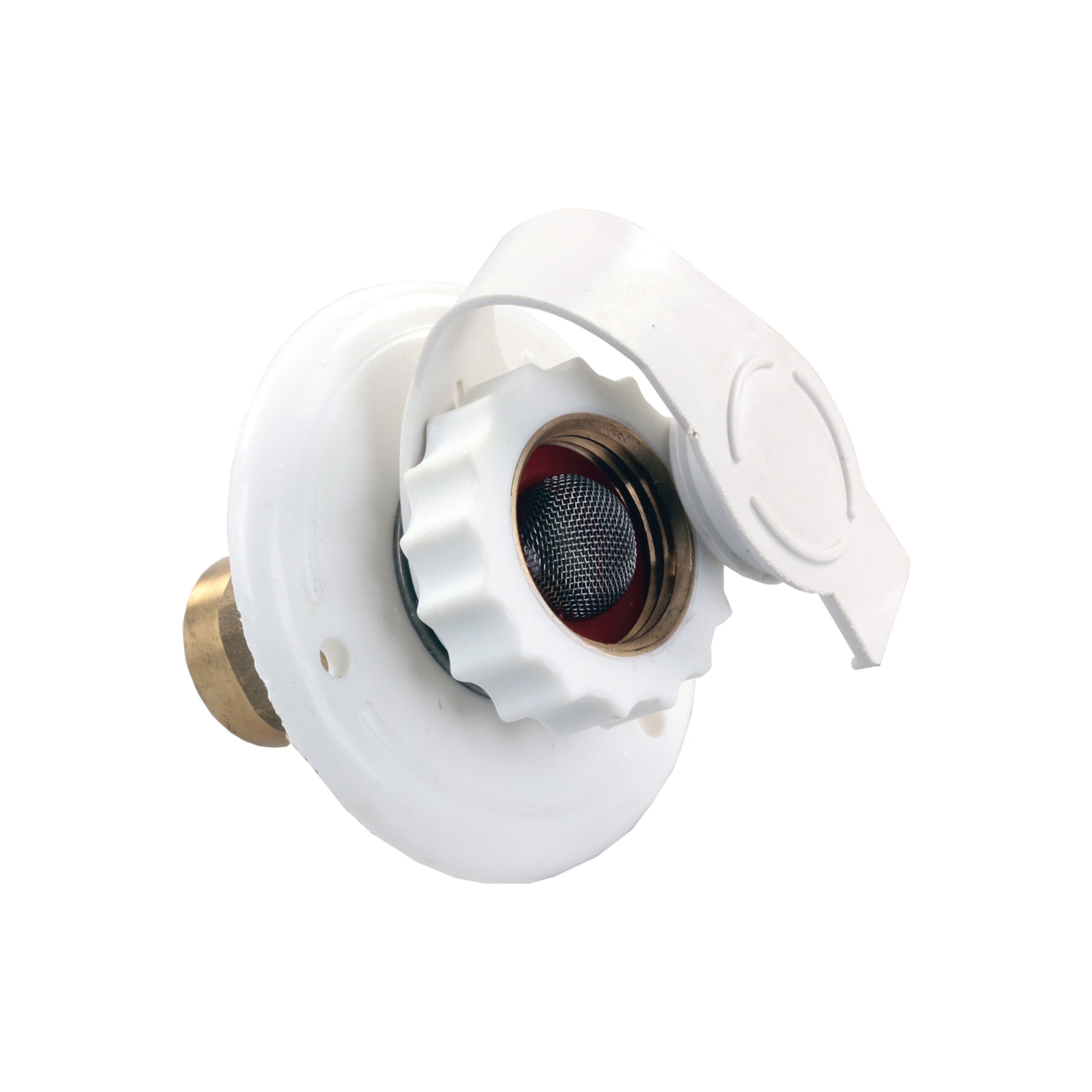 Jr Products 62135 Plastic City Water Flange - 12 Fpt X 3/4,White